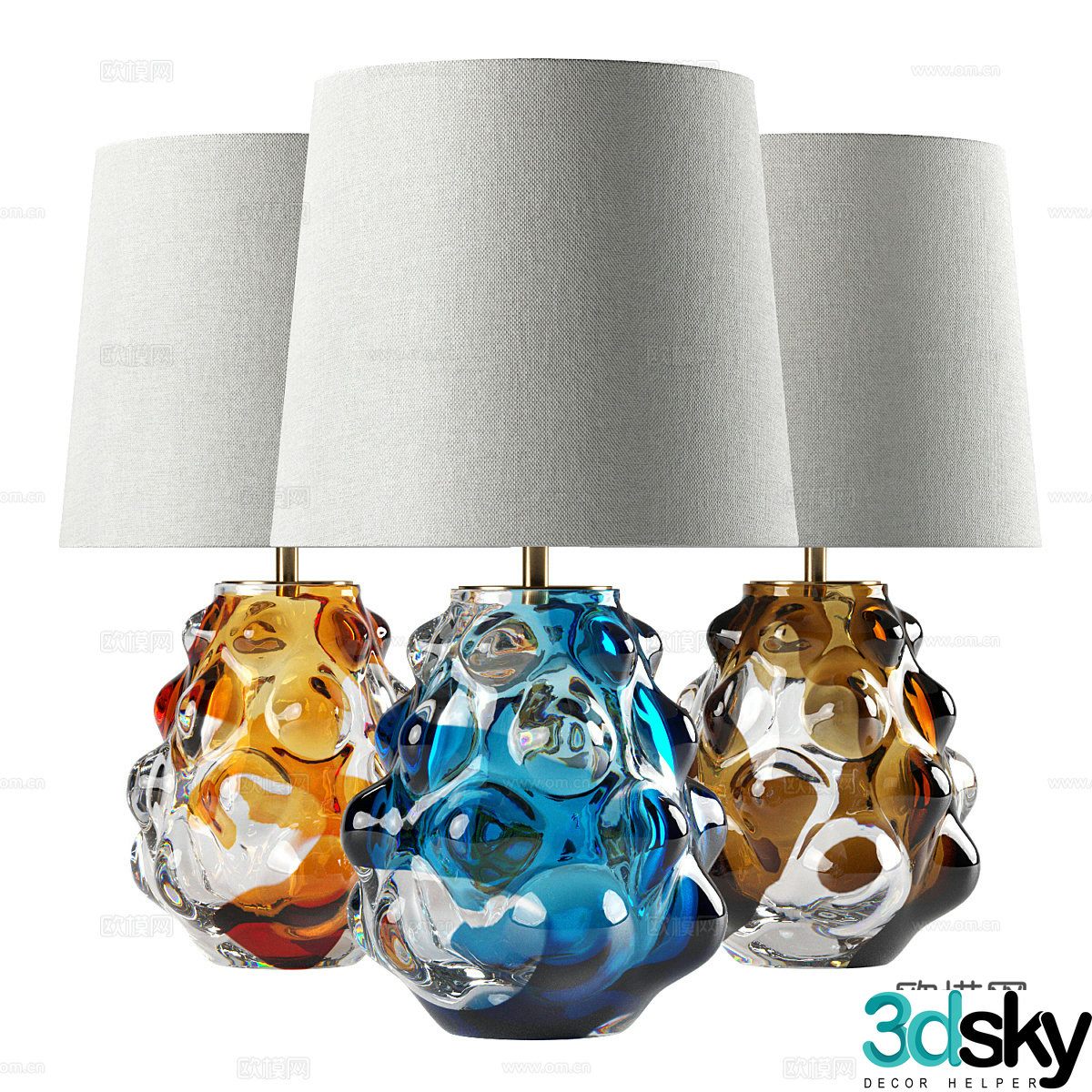 New Chinese desk lamp 3D model