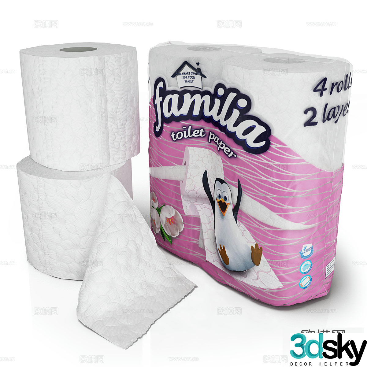 Toilet paper packaging 3d model