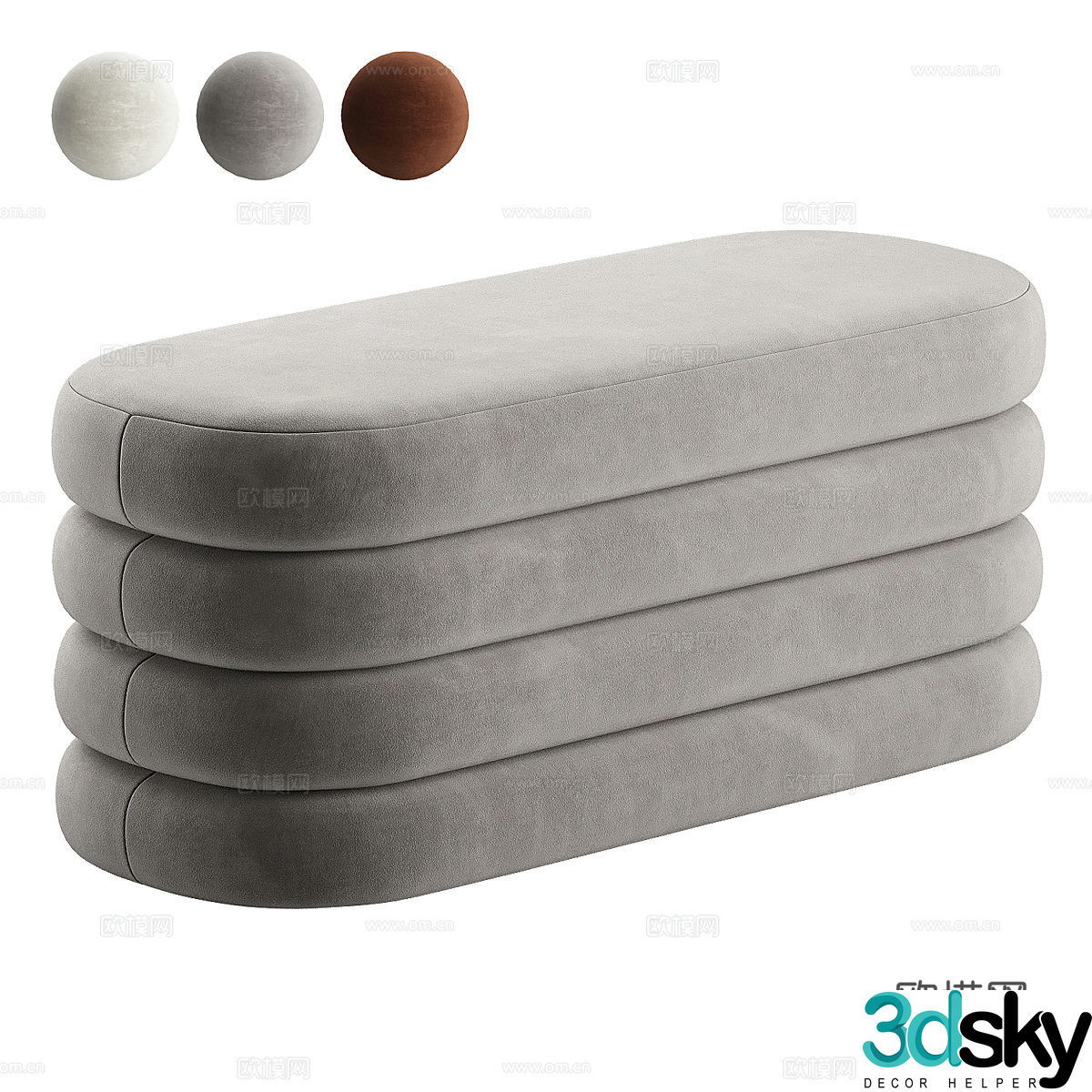Fabric sofa stool Fabric dressing stool Fabric shoe change stool Clothes shoe change stool Fabric low stool 3D model