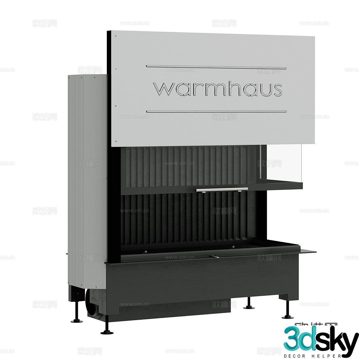 Modern minimalist fireplace fireplace minimalist fireplace living room fireplace 3d model