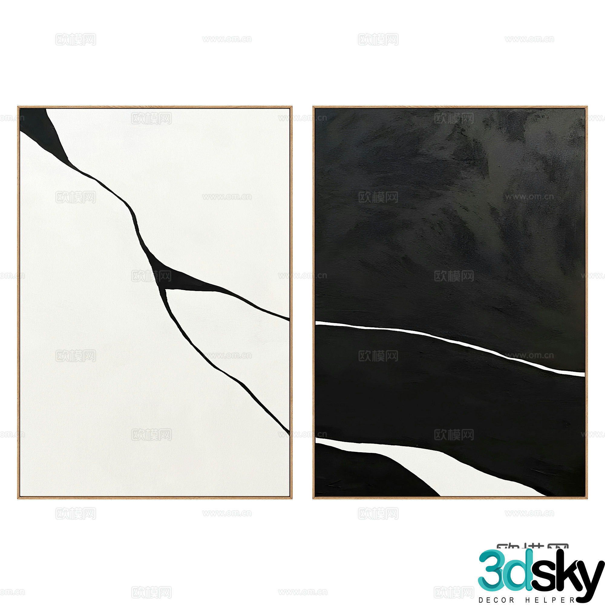 Modern hanging painting 3d model