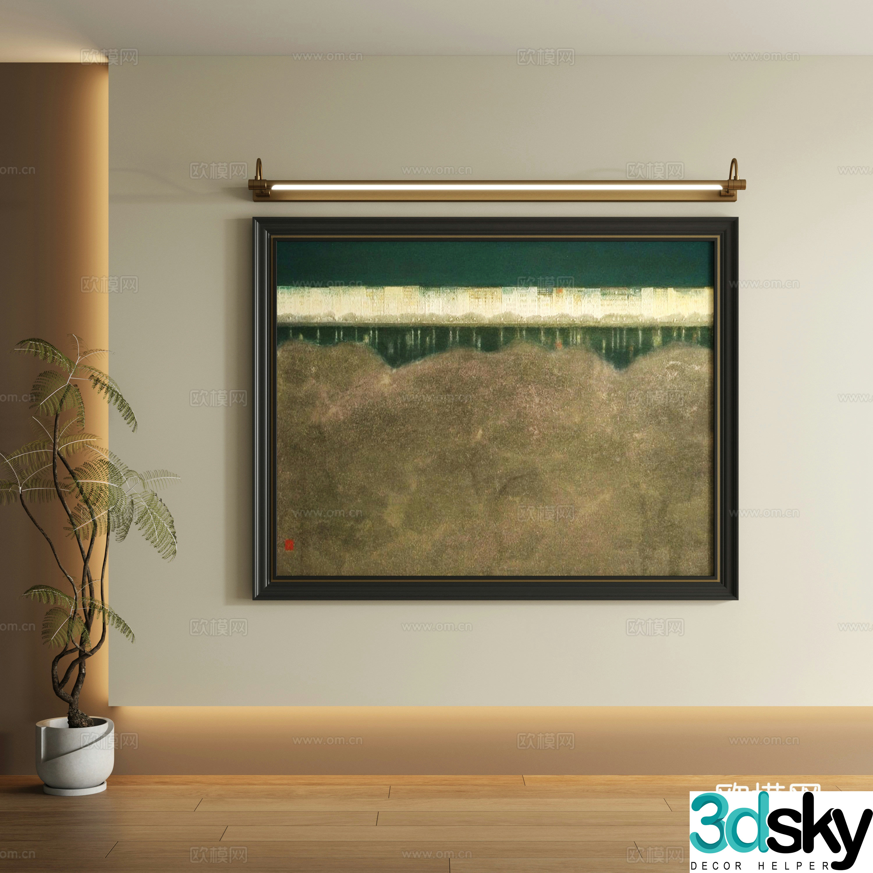 Modern decorative painting 3d model