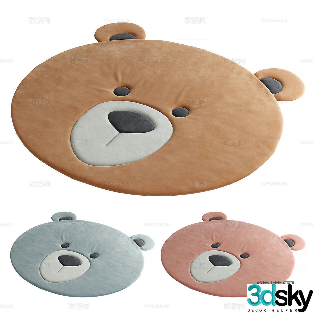 Modern children’s carpet 3d model