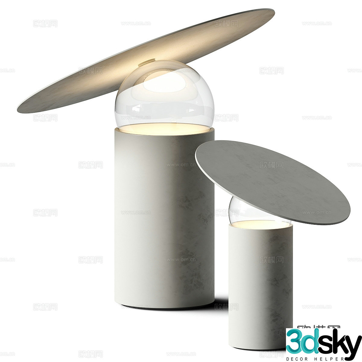 Modern Buddha desk lamp 3d model