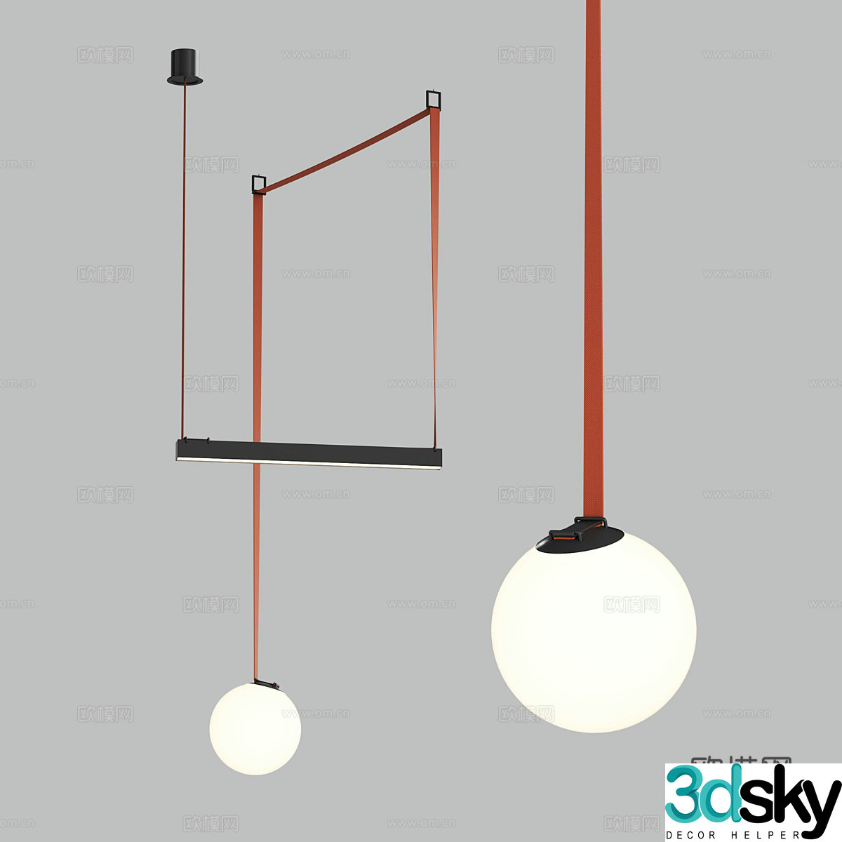Modern simple chandelier chandelier simple chandelier living room chandelier light luxury chandelier 3d model