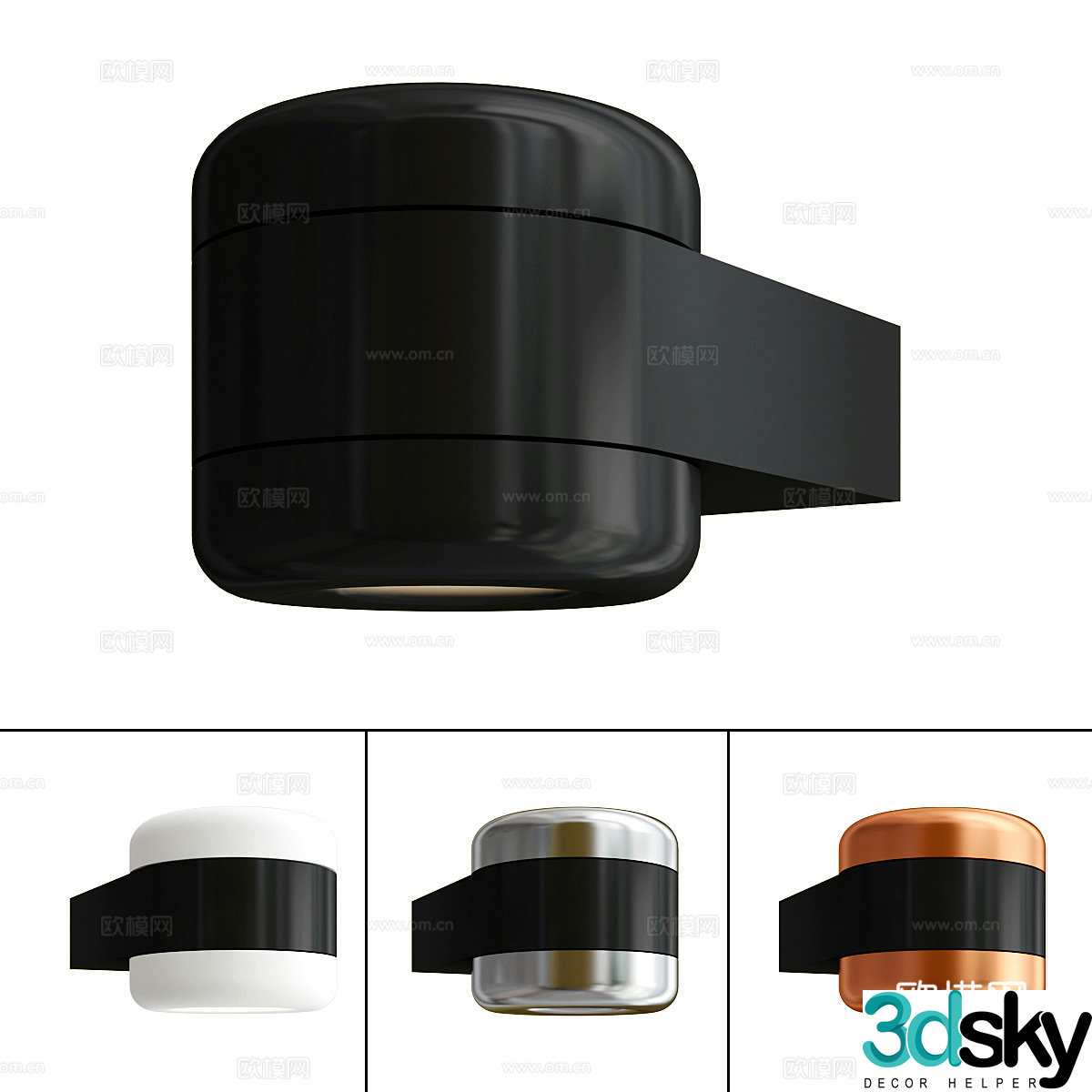 Modern Italian CAVITY wall lamp 3d model