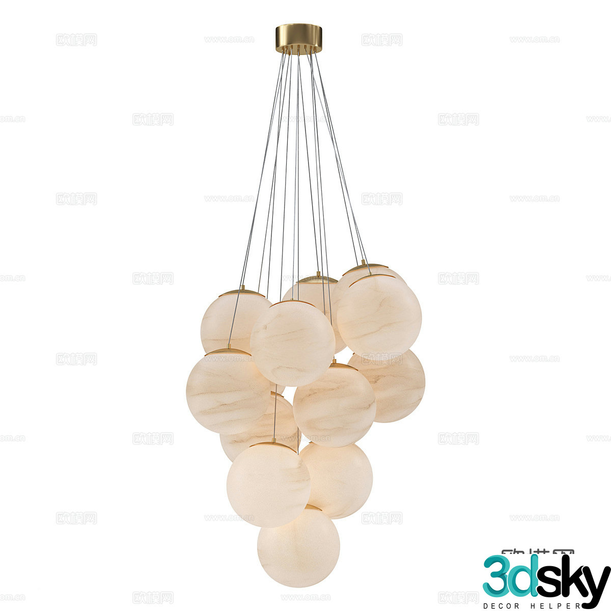 Nordic simple chandeliers chandeliers simple chandeliers dining chandeliers living room chandeliers 3D model