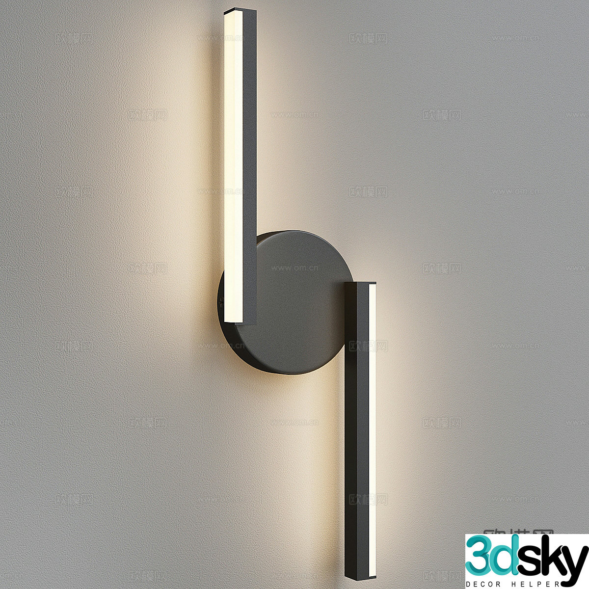 Modern minimalist Ged direction wall lamp 3d model