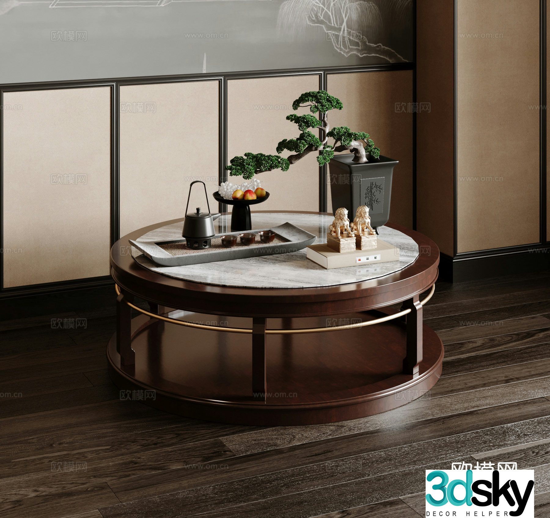 New Chinese coffee table 3D model