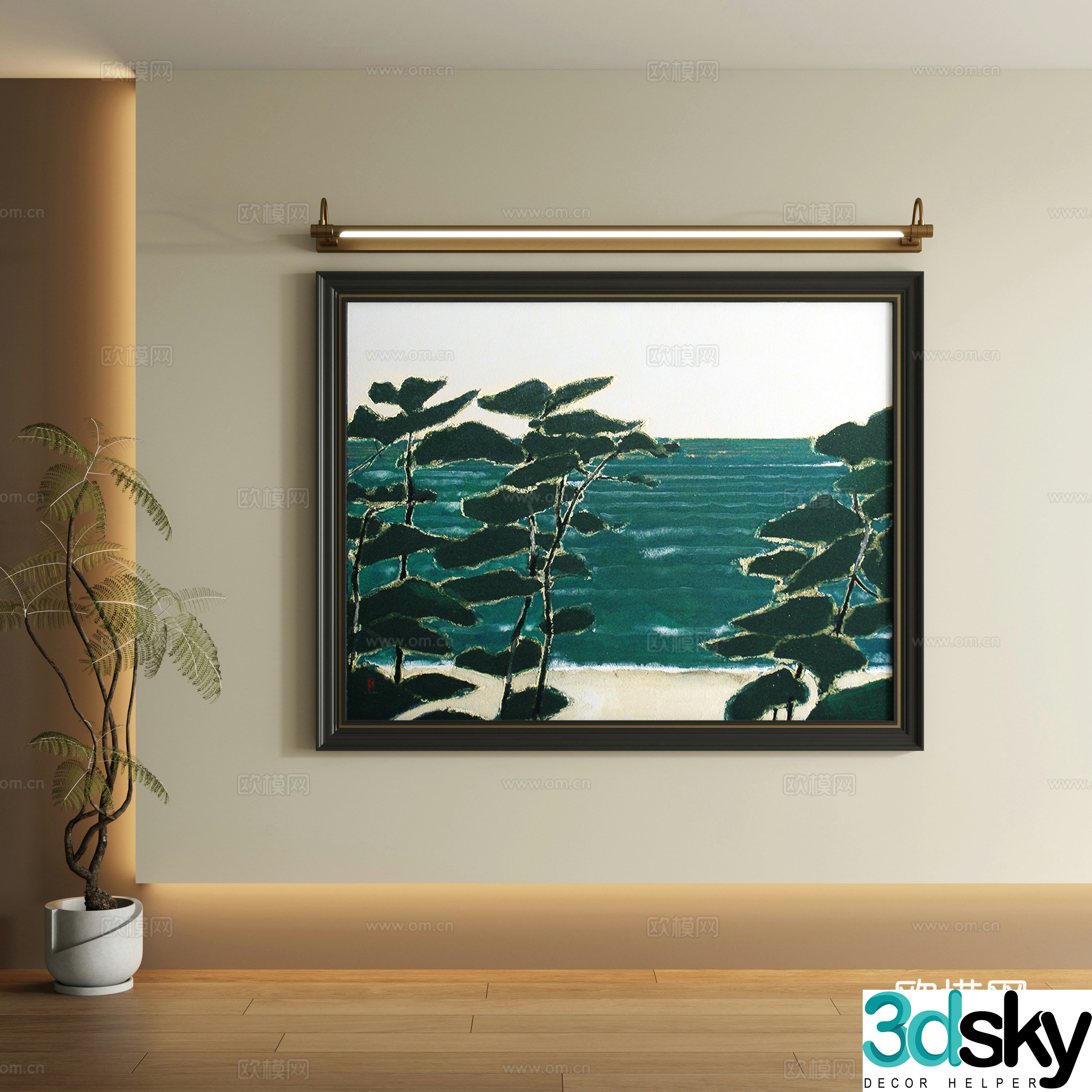 Modern decorative painting 3d model