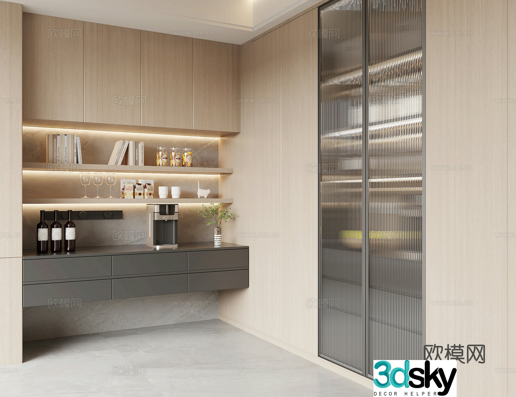 Modern sideboard 3D model