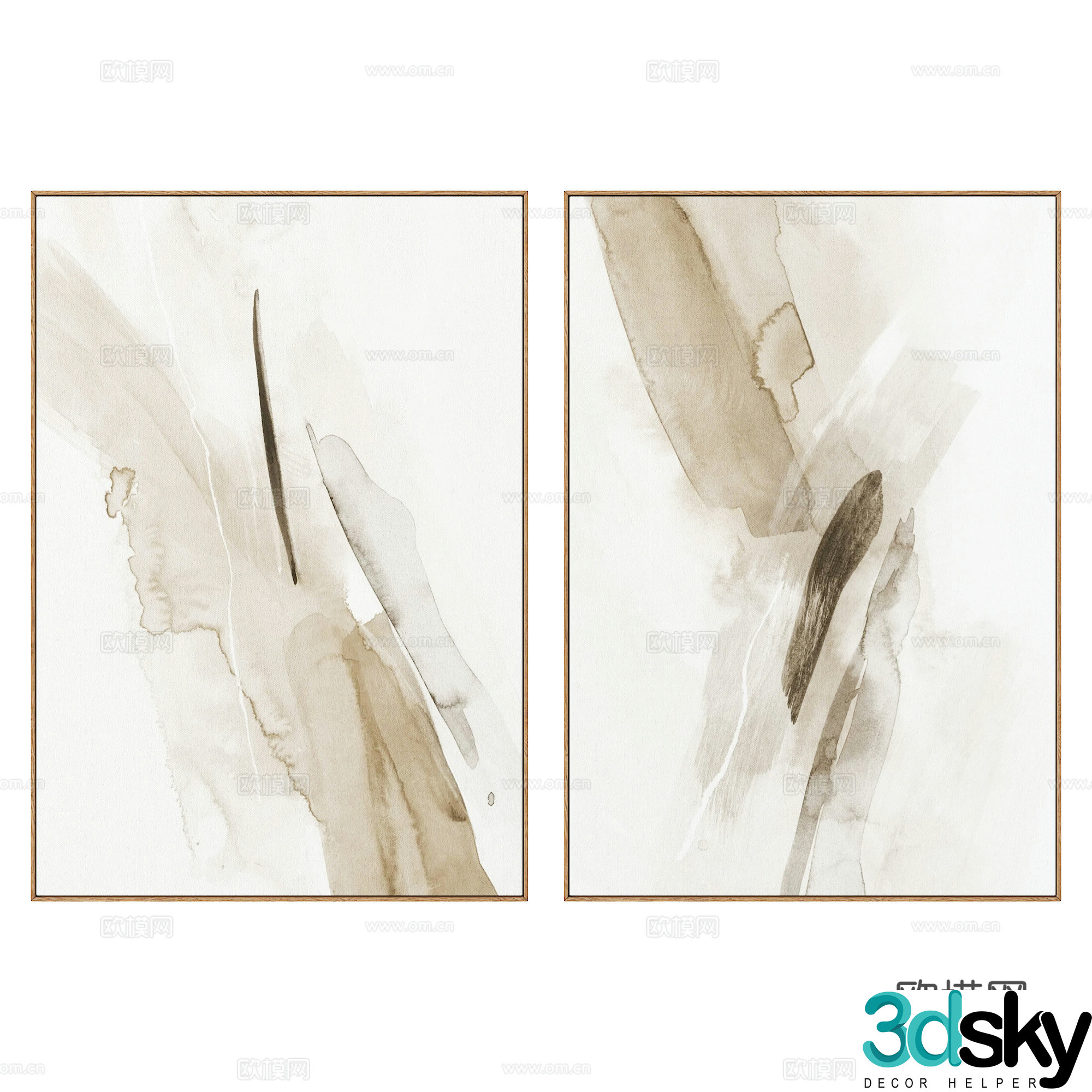 Modern hanging painting 3d model