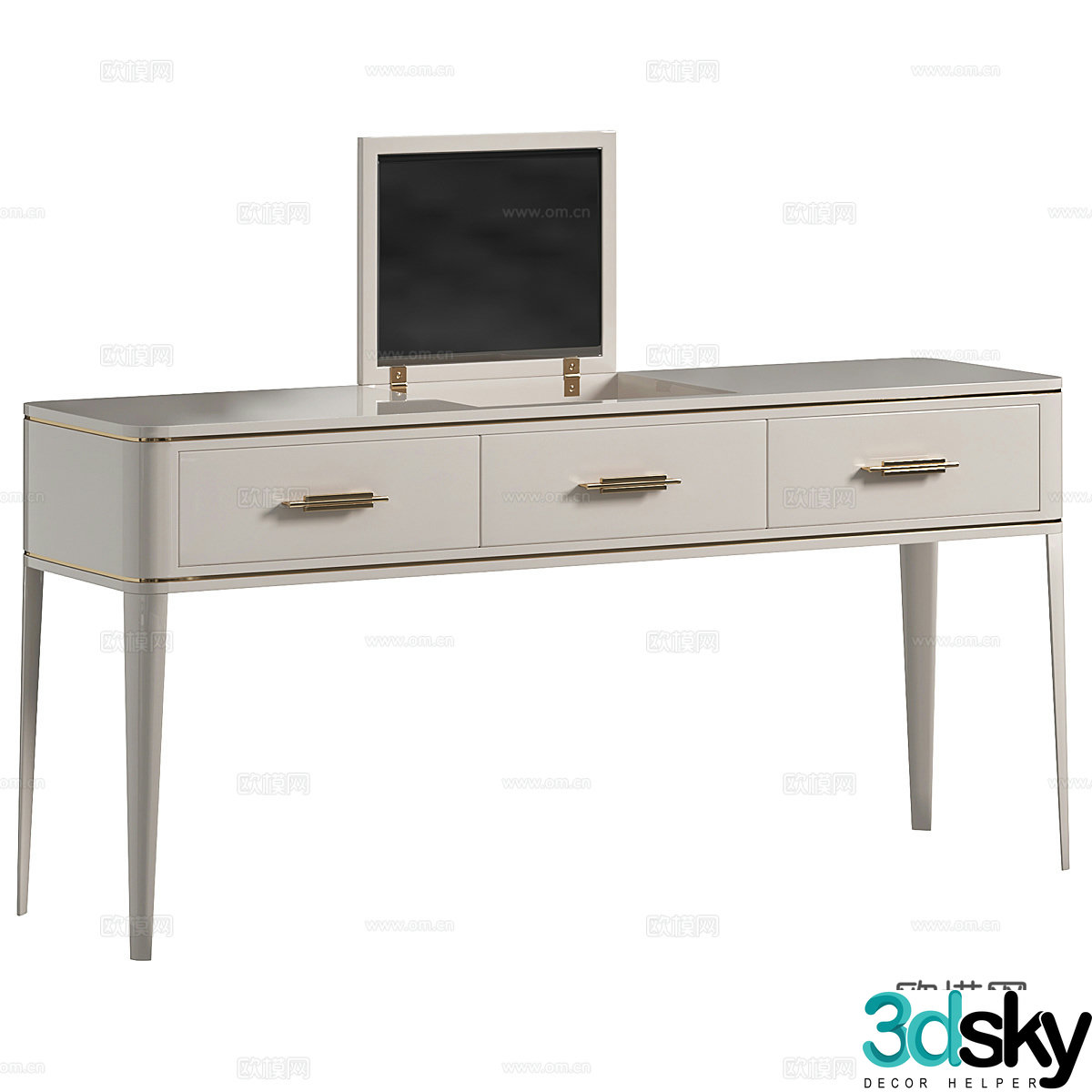 Modern light luxury dressing table 3D model