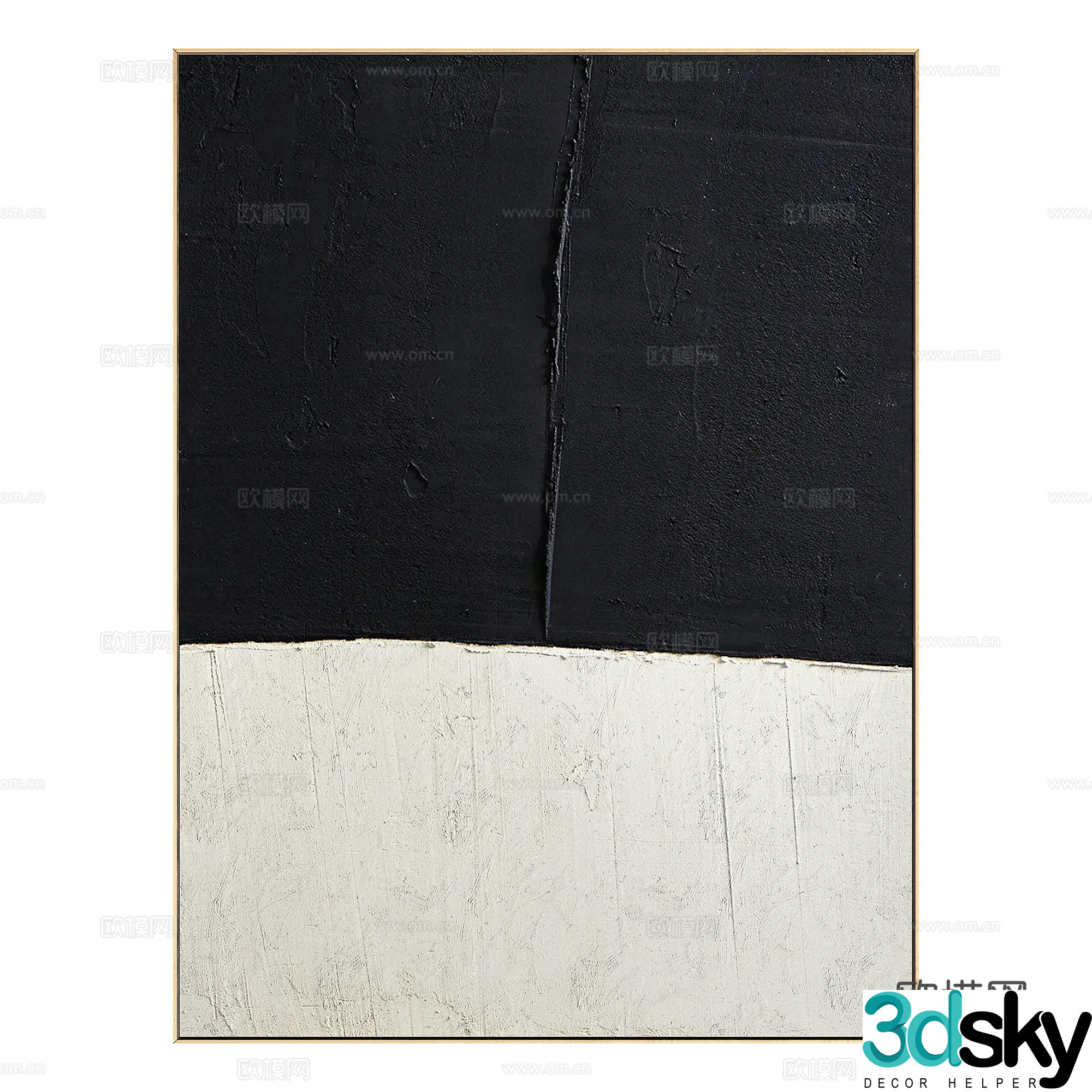 Modern hanging painting 3d model