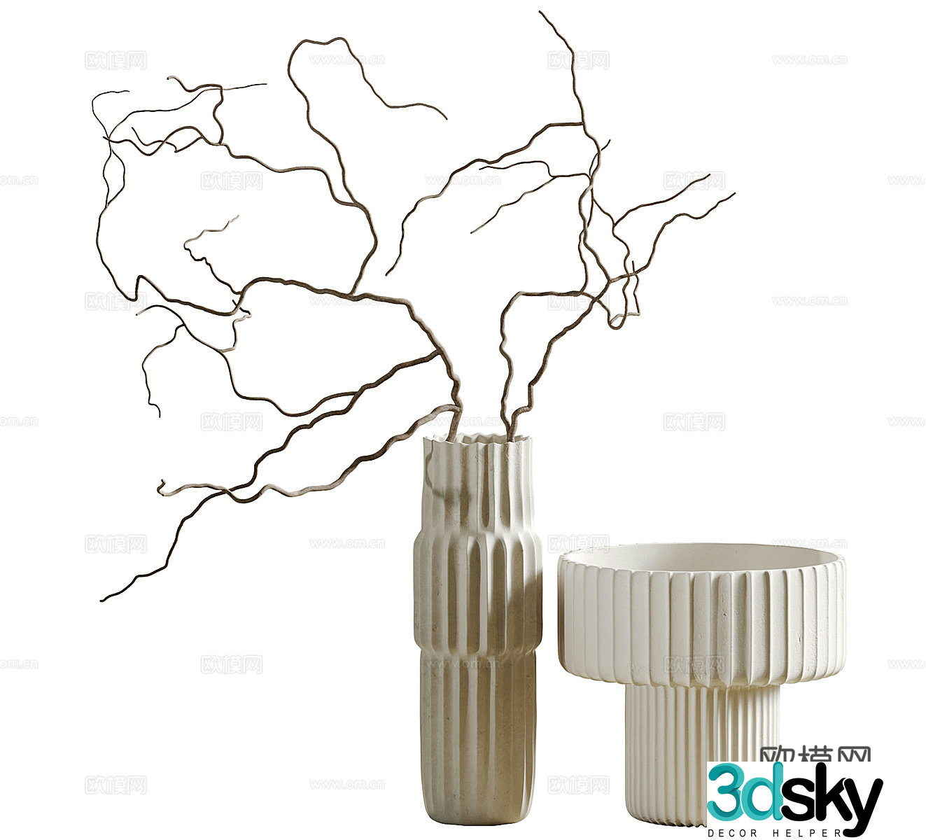 Vase ornaments dried flower ornaments Wasabi wind ornaments B&B ornaments Coffee table ornaments Porch ornaments 3D model