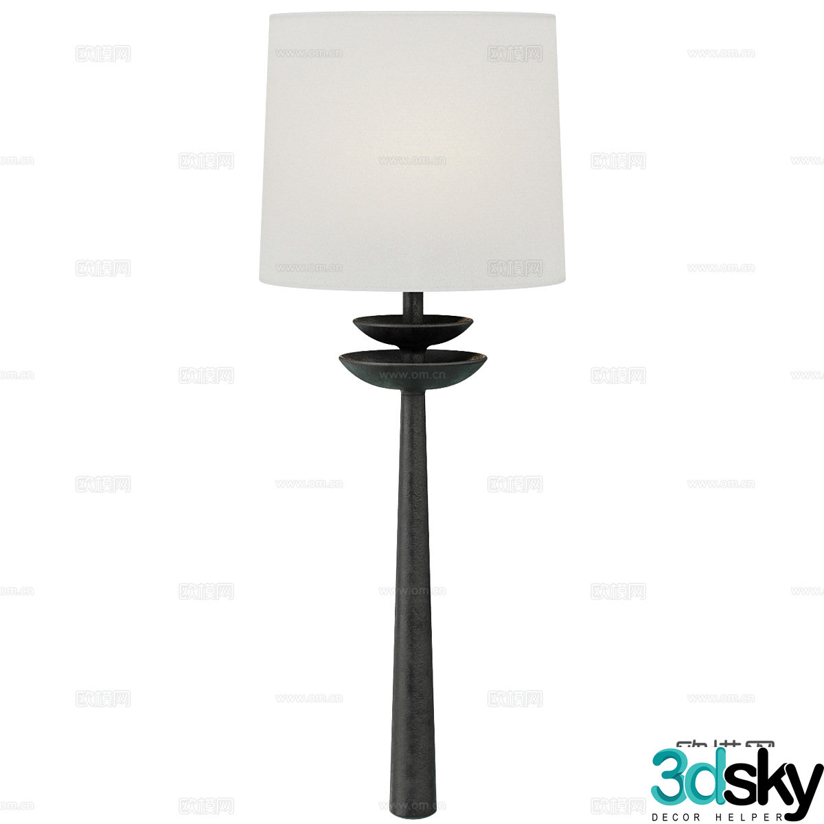 New Chinese style light luxury Beaumont floor lamp 3D model