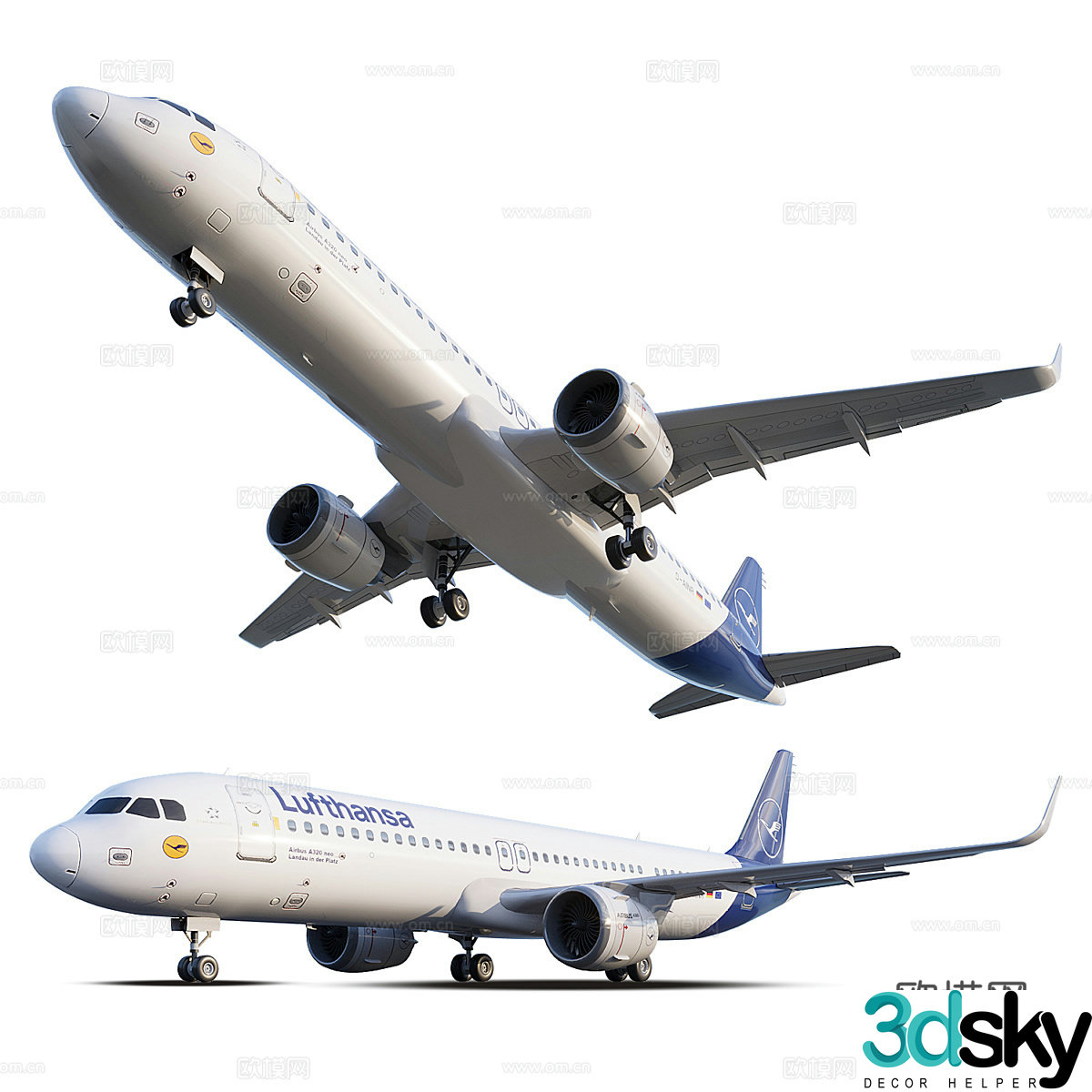 Airbus A320 Lufthansa aircraft 3D model