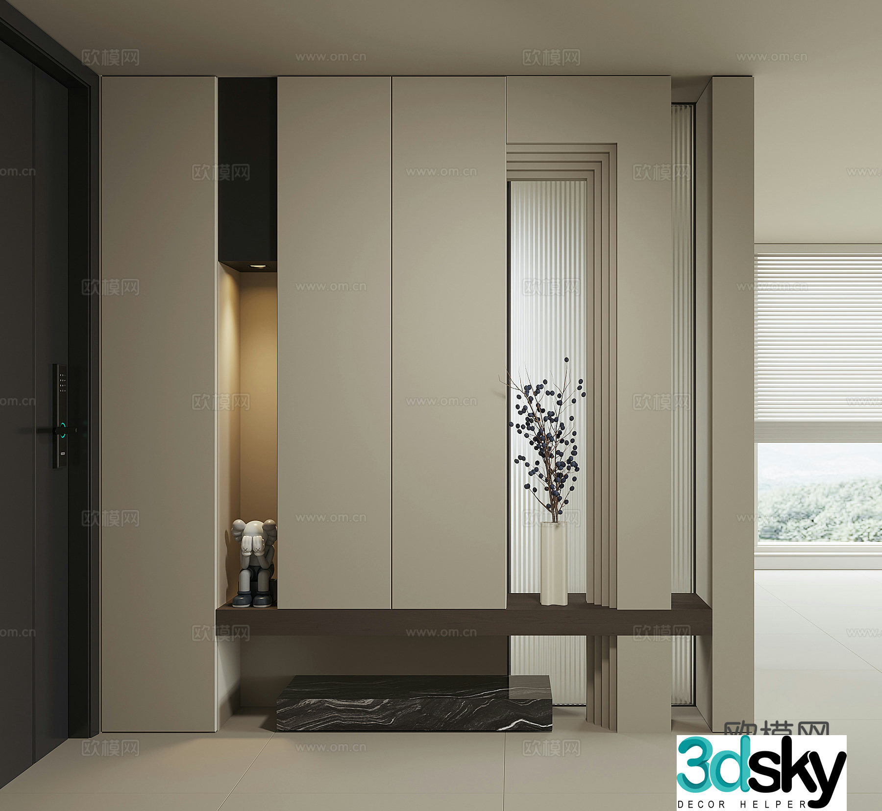 Modern entrance entrance 3D model