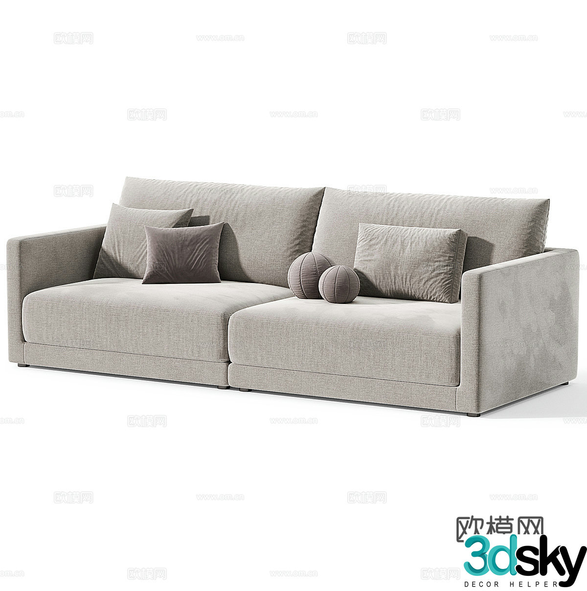 Fabric sofa Fabric double sofa Leisure sofa Living room sofa Office sofa Small sofa 3D model