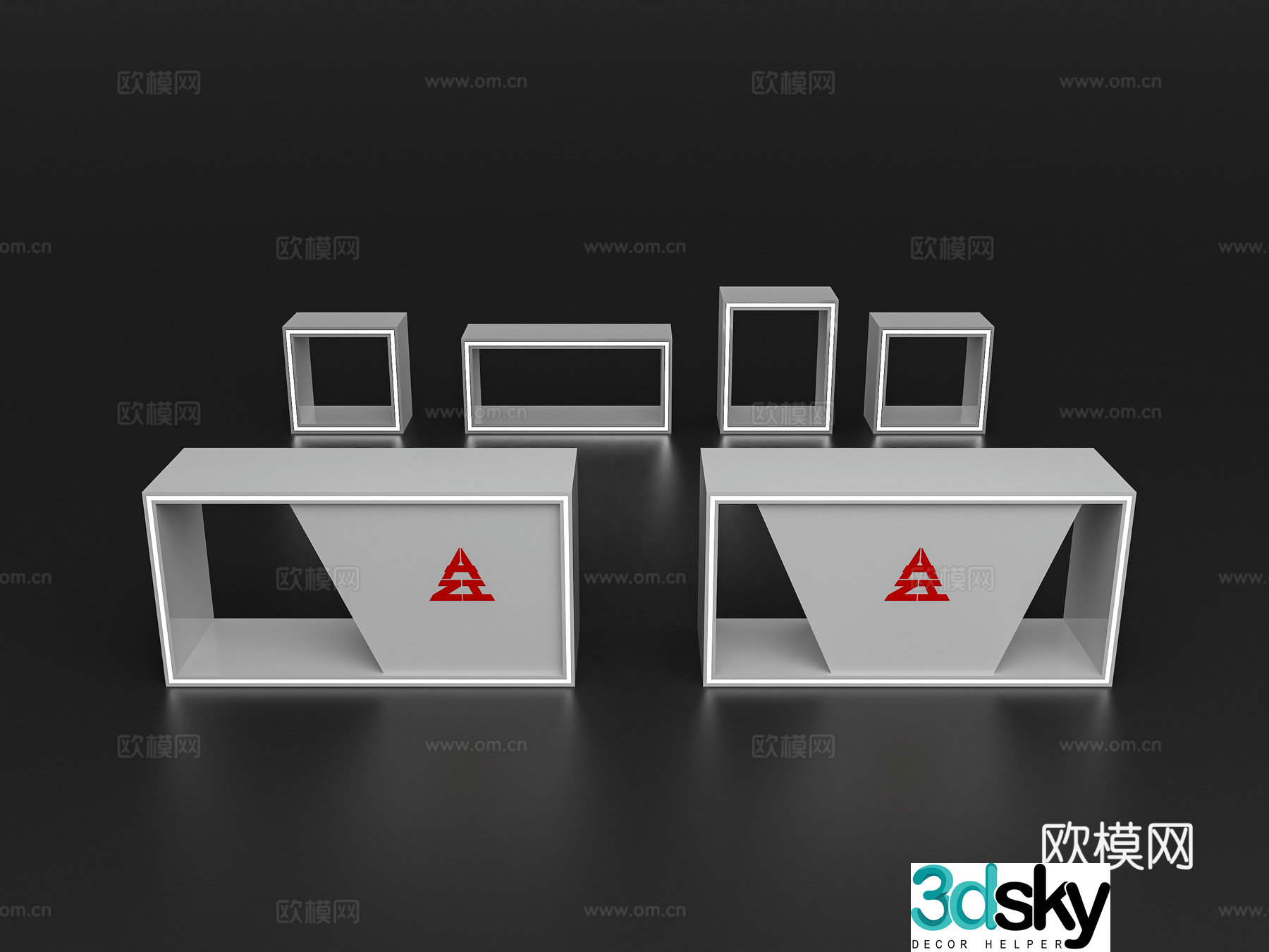 Modern display cabinet Product display cabinet Technology display cabinet Booth display cabinet Display table Table cabinet 3D model