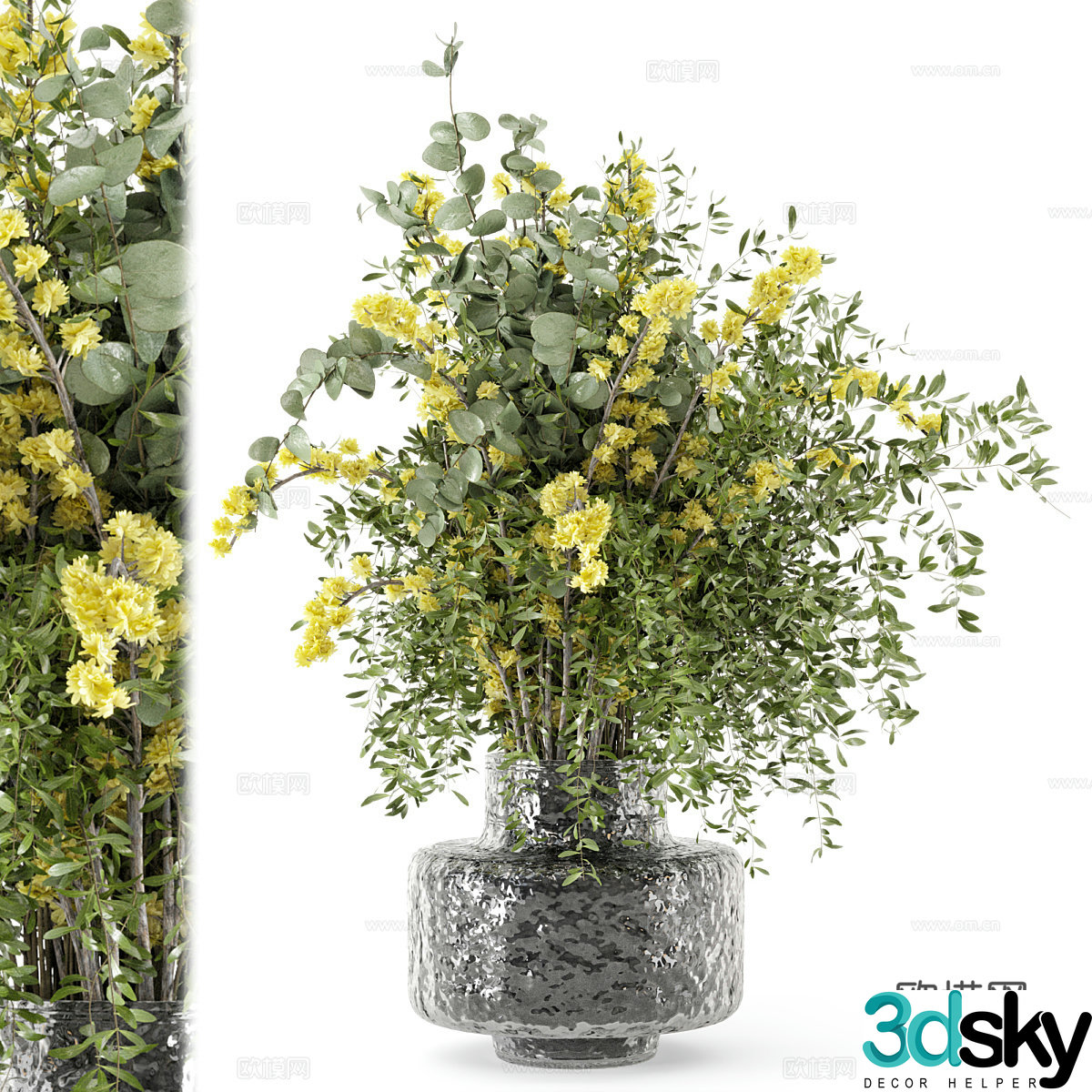 Vase flowers flower ornaments green plant ornaments potted plants desktop green plants porch green plants porch 3D model