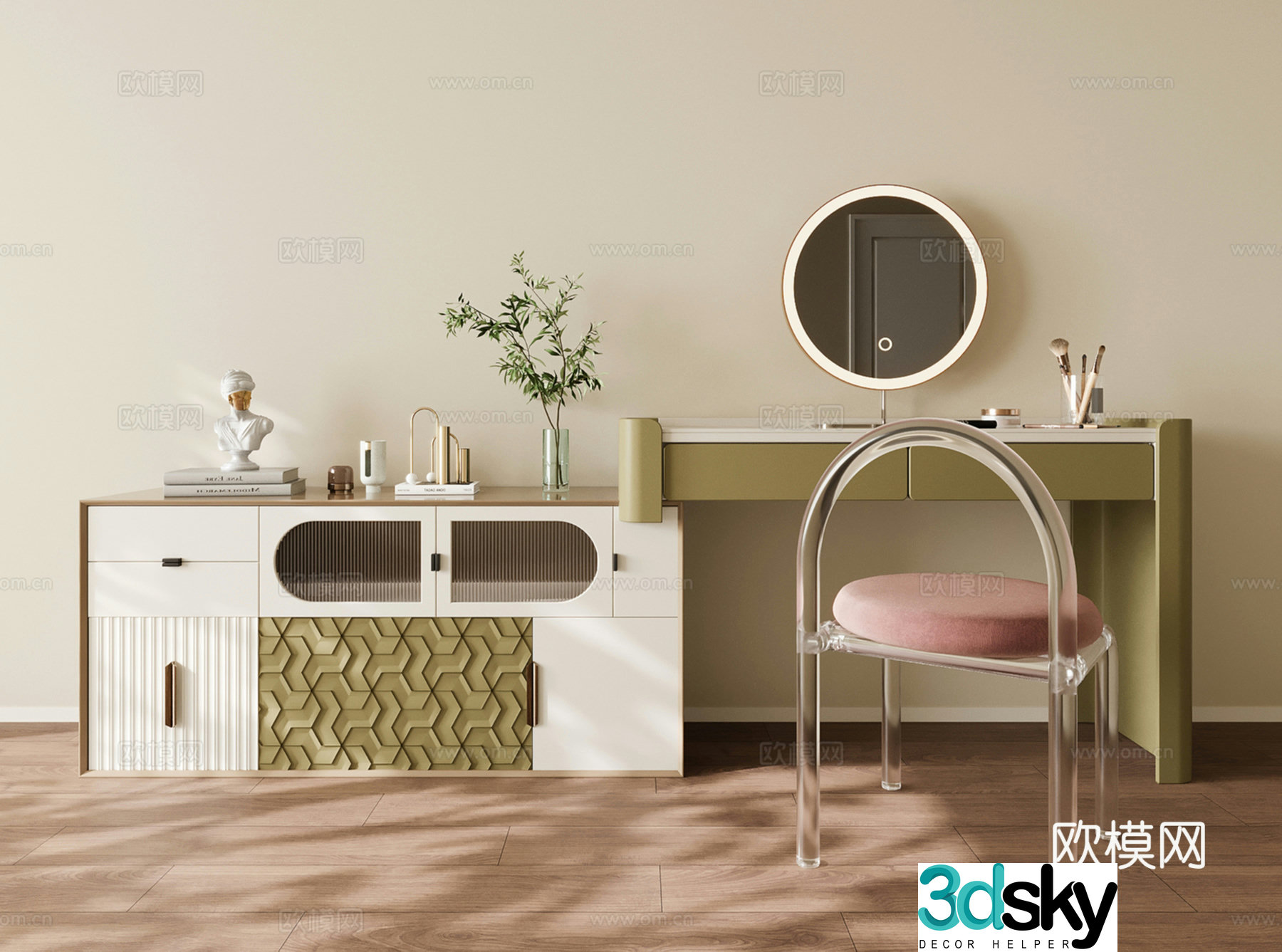 Modern dressing table 3d model