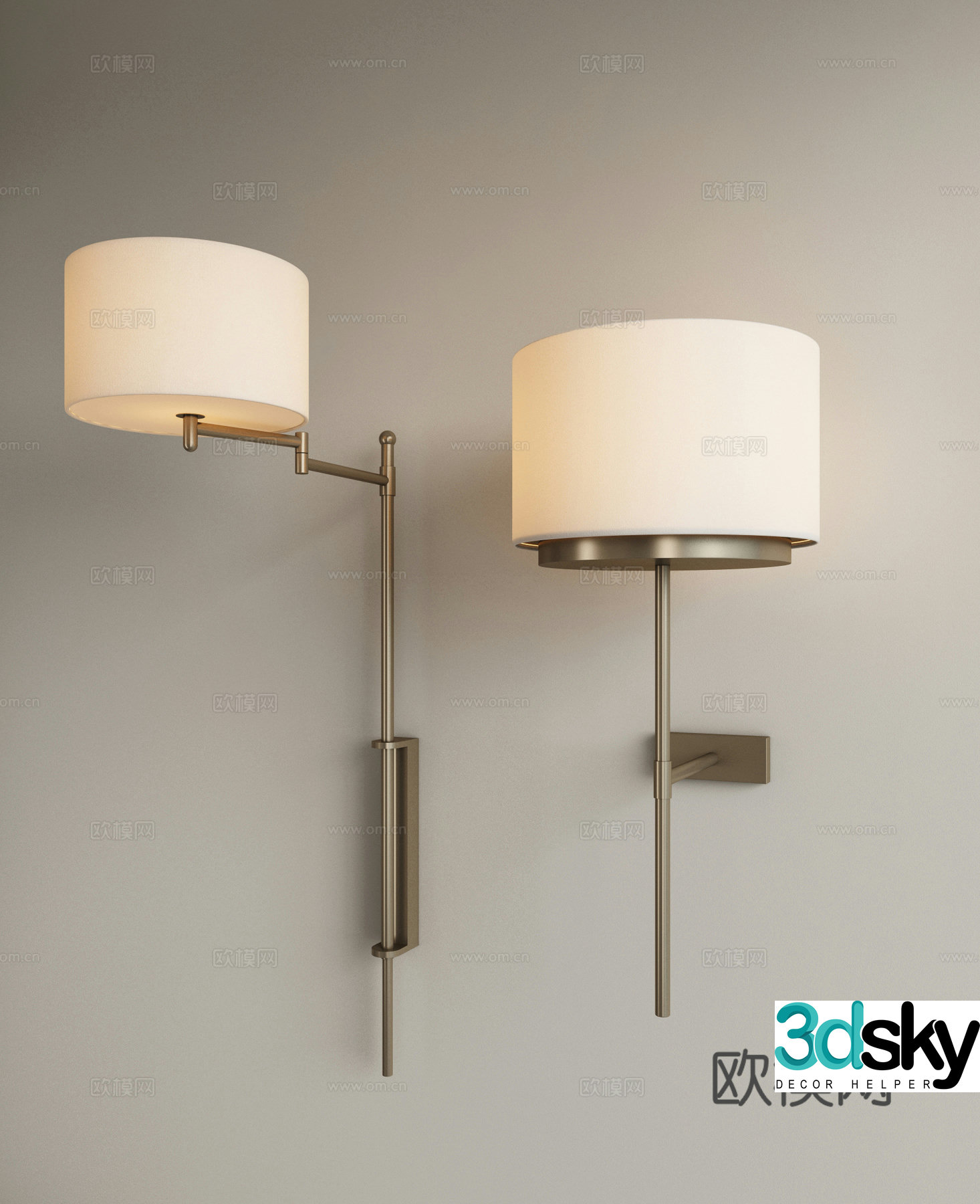 Modern light luxury wall lamp bedside wall lamp study wall lamp living room wall lamp long wall lamp 3d model