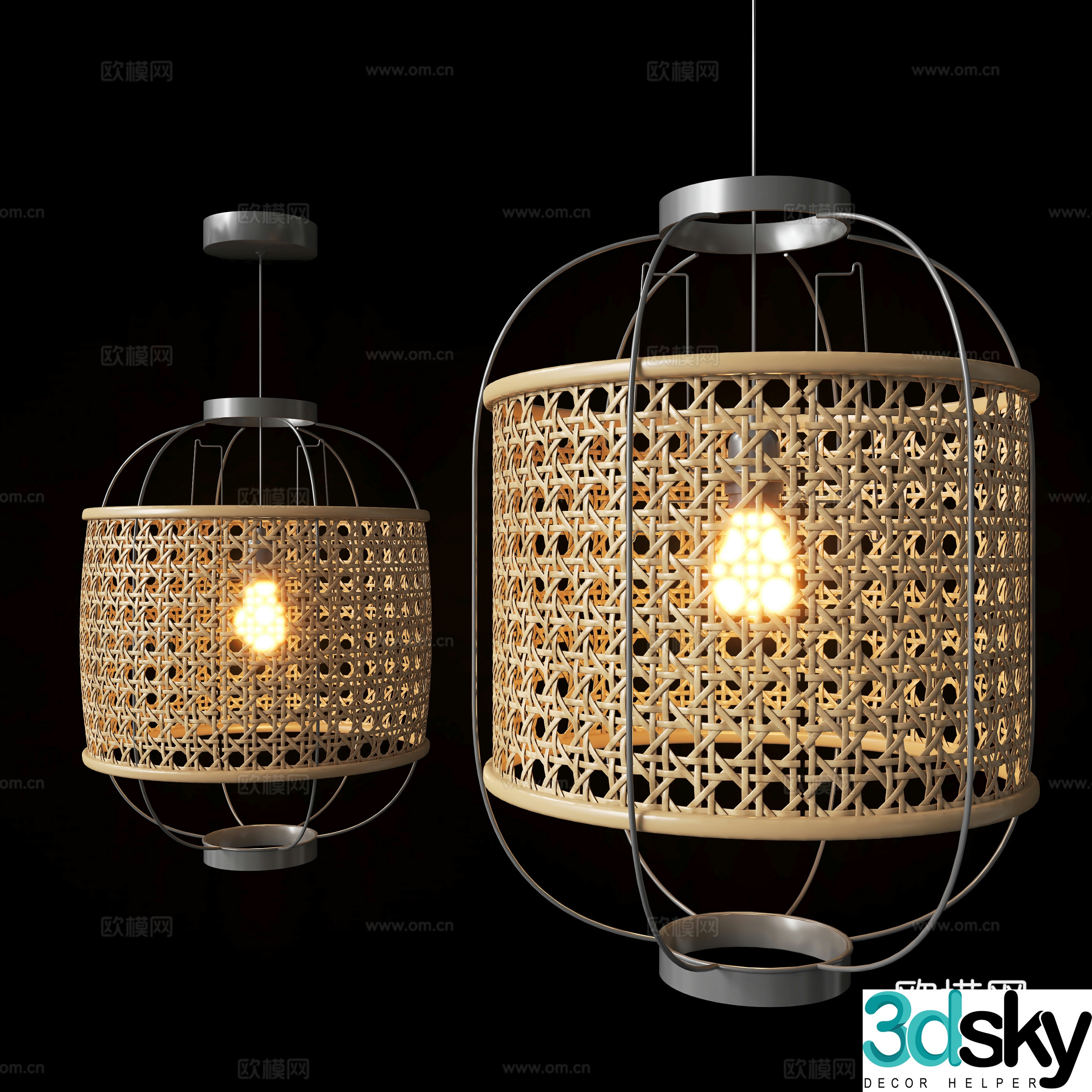 Wasabi Chandelier 3D Model