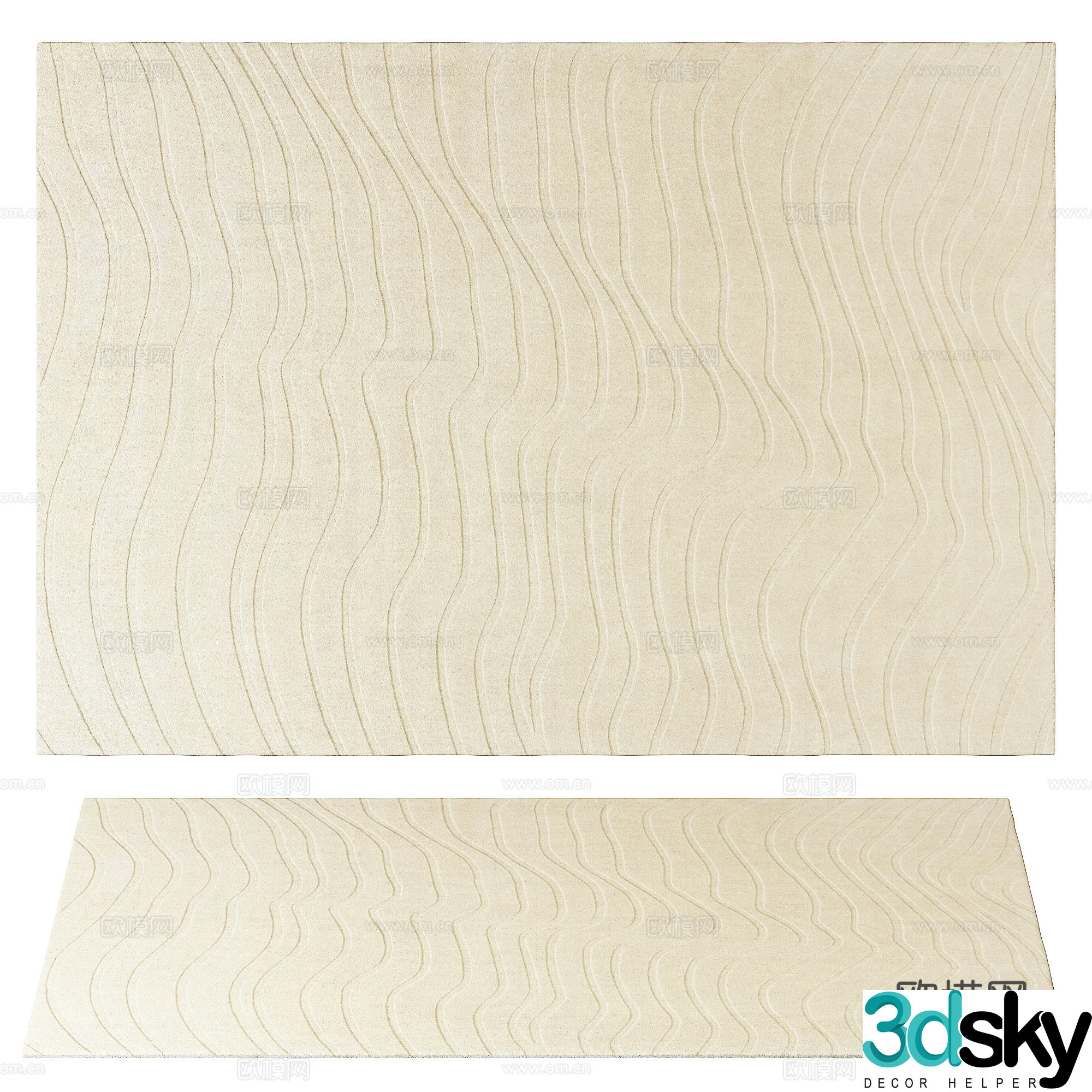 Modern carpet 3d model