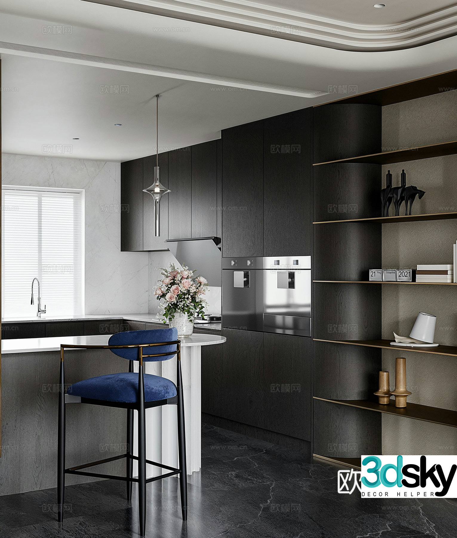 Modern restaurant 3d model