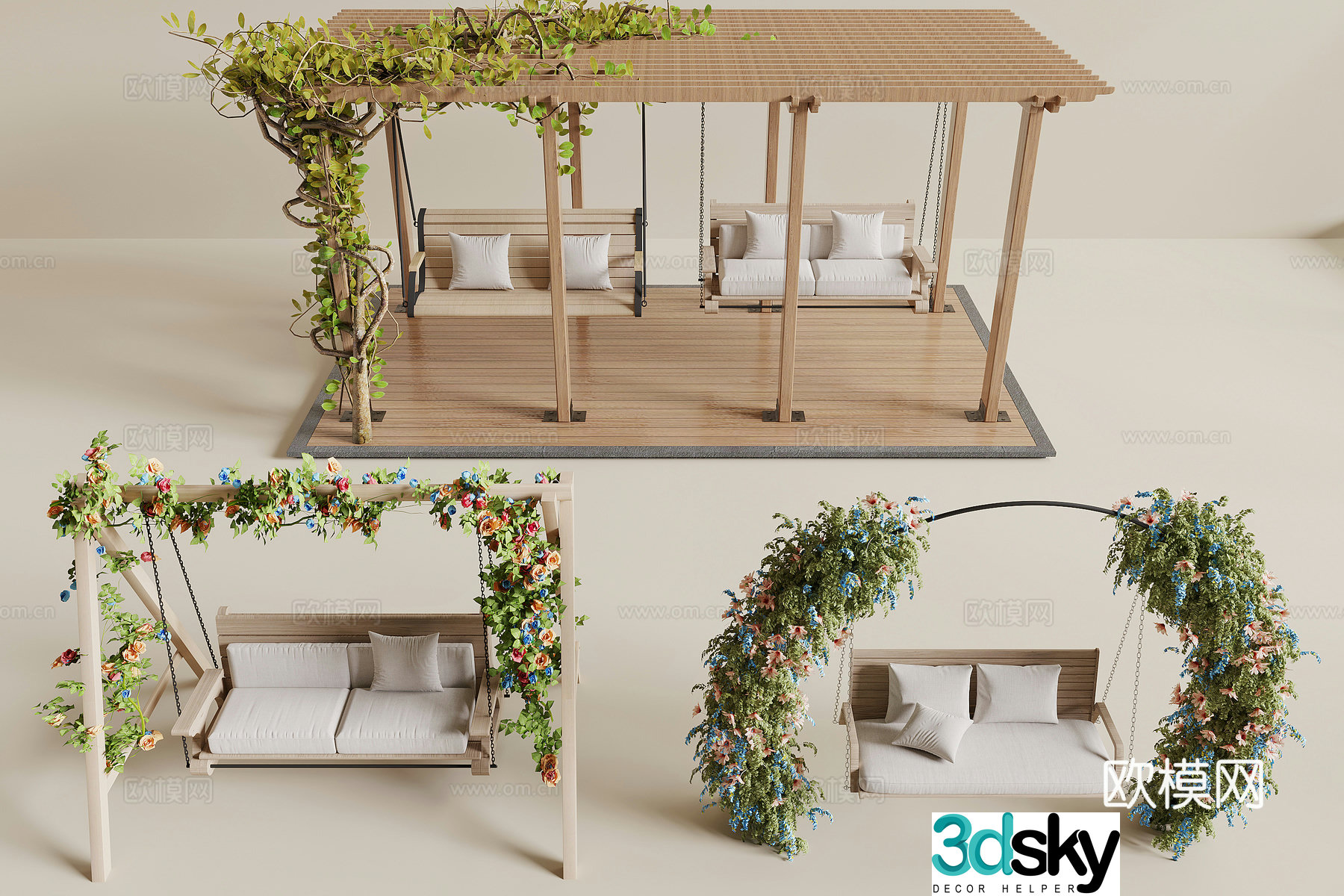 Modern swing 3d model