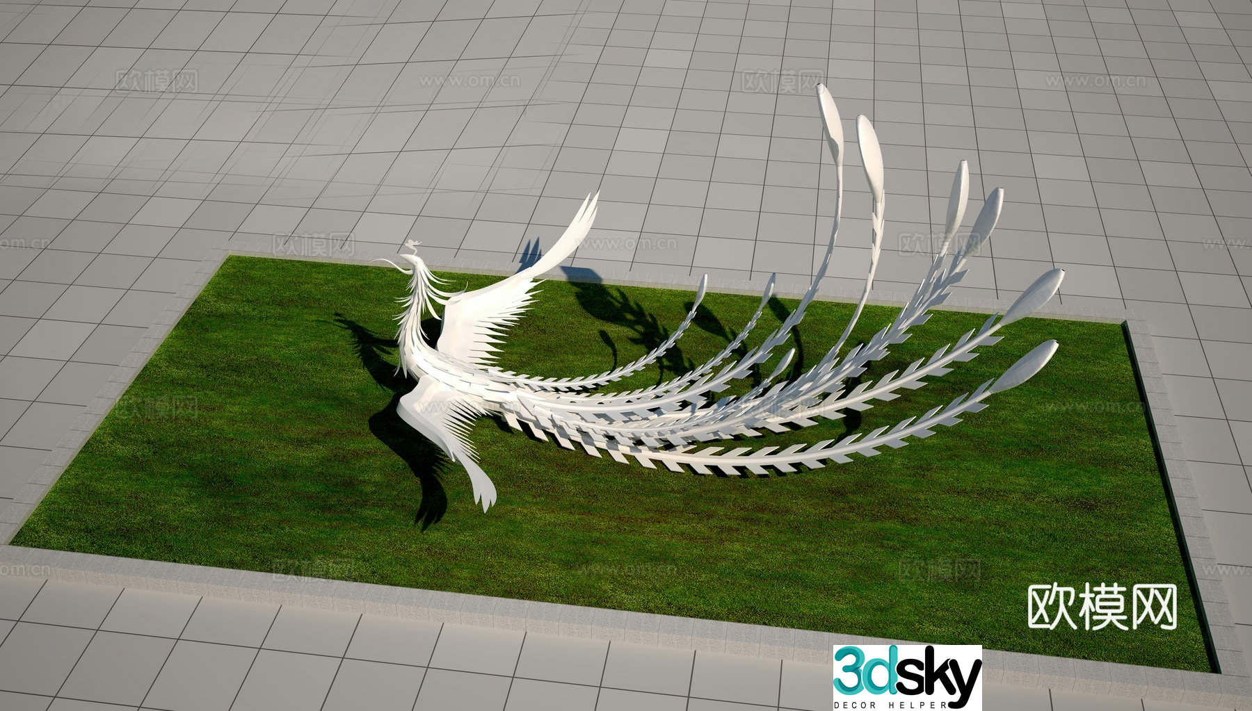 Phoenix Sculpture 3d Model