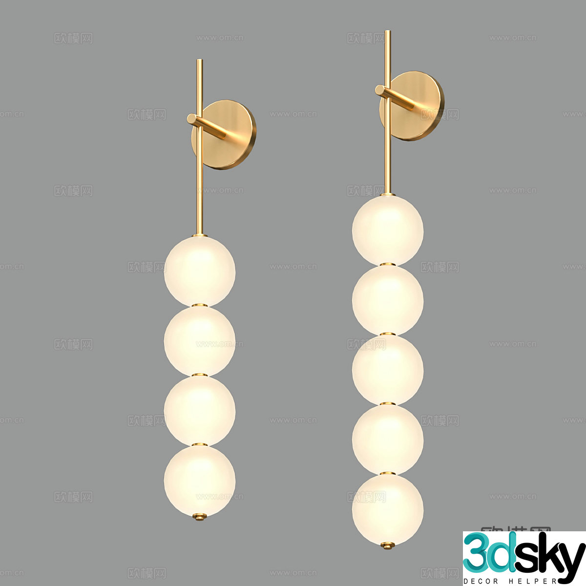 Modern simple and light luxury wall lamp wall lamp simple wall lamp restaurant wall lamp spherical wall lamp 3d model