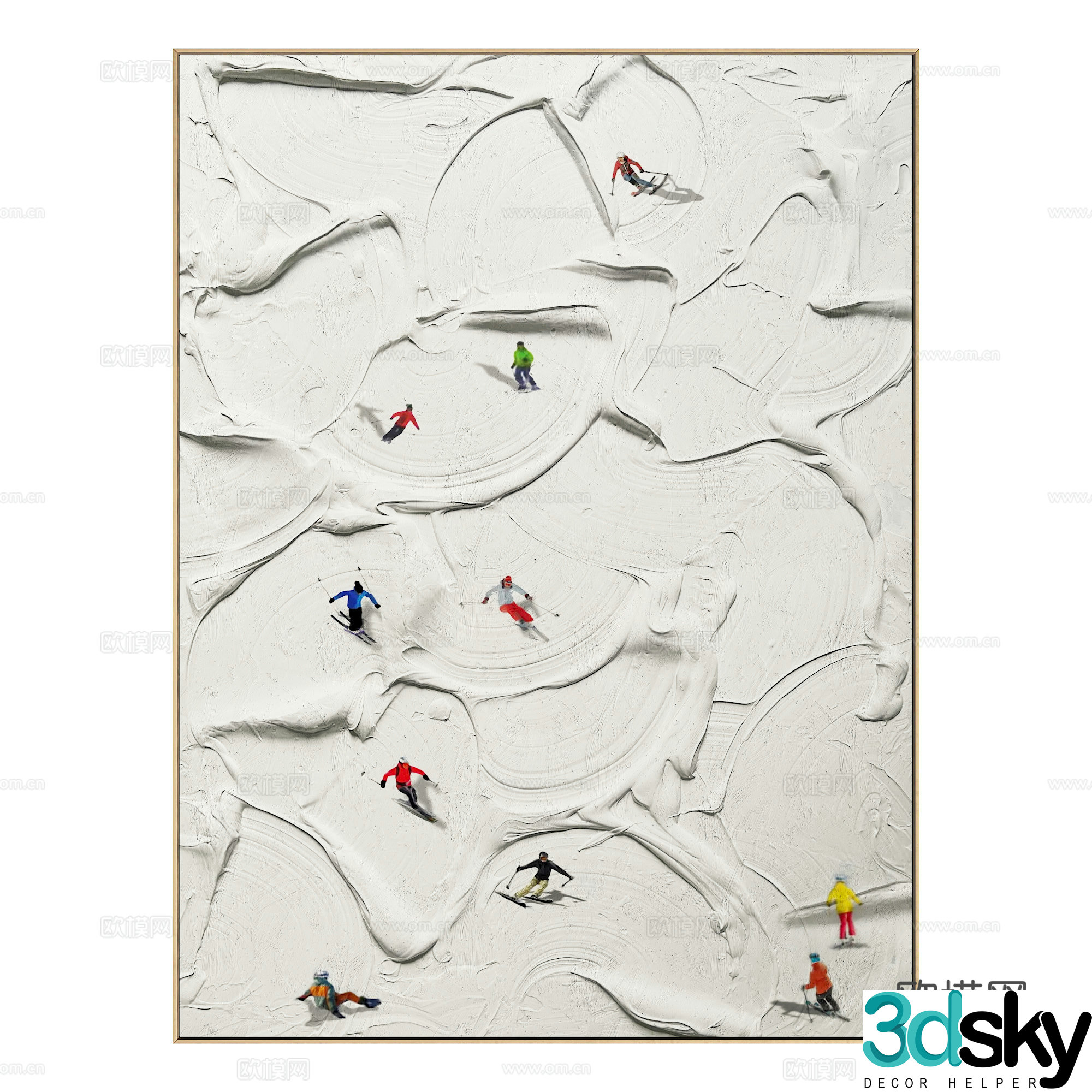 Modern hanging painting 3d model