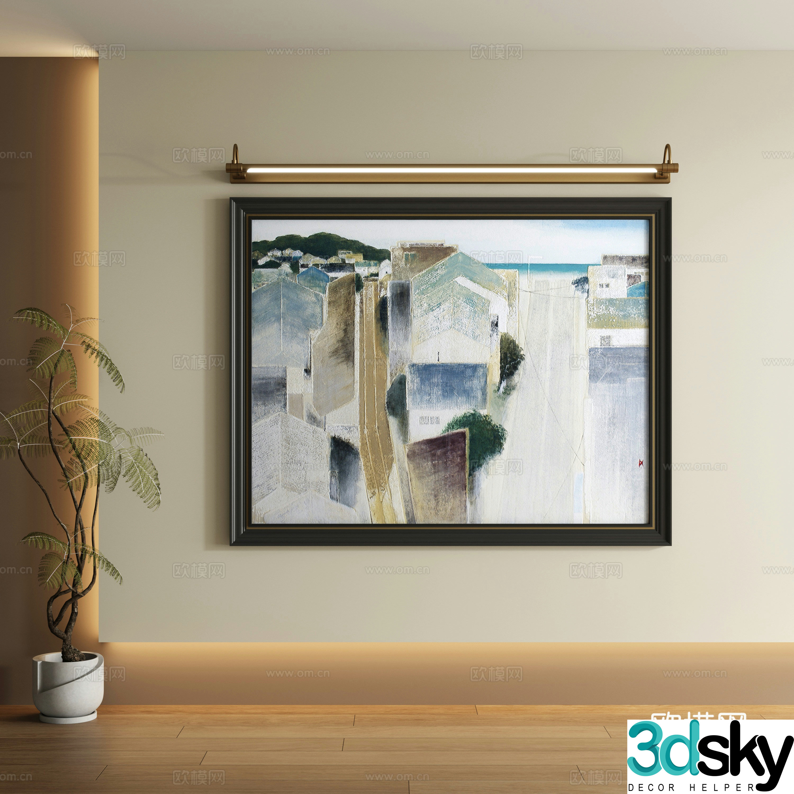 Modern decorative painting 3d model