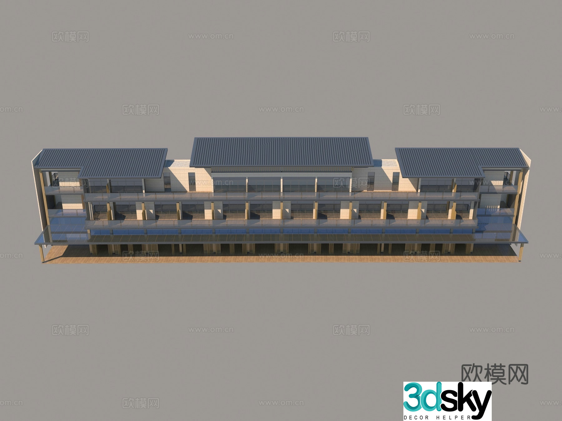 Modern B&B 3D Model