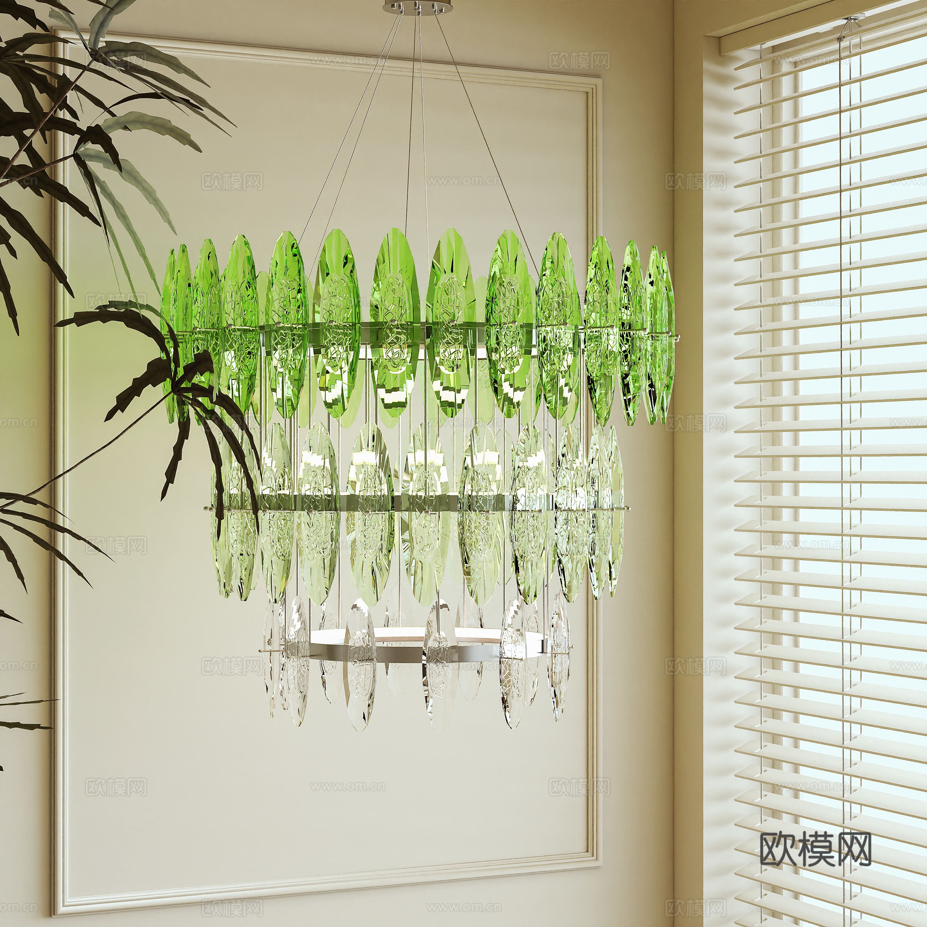 Modern crystal lamp chandelier decorative lamp 3d model