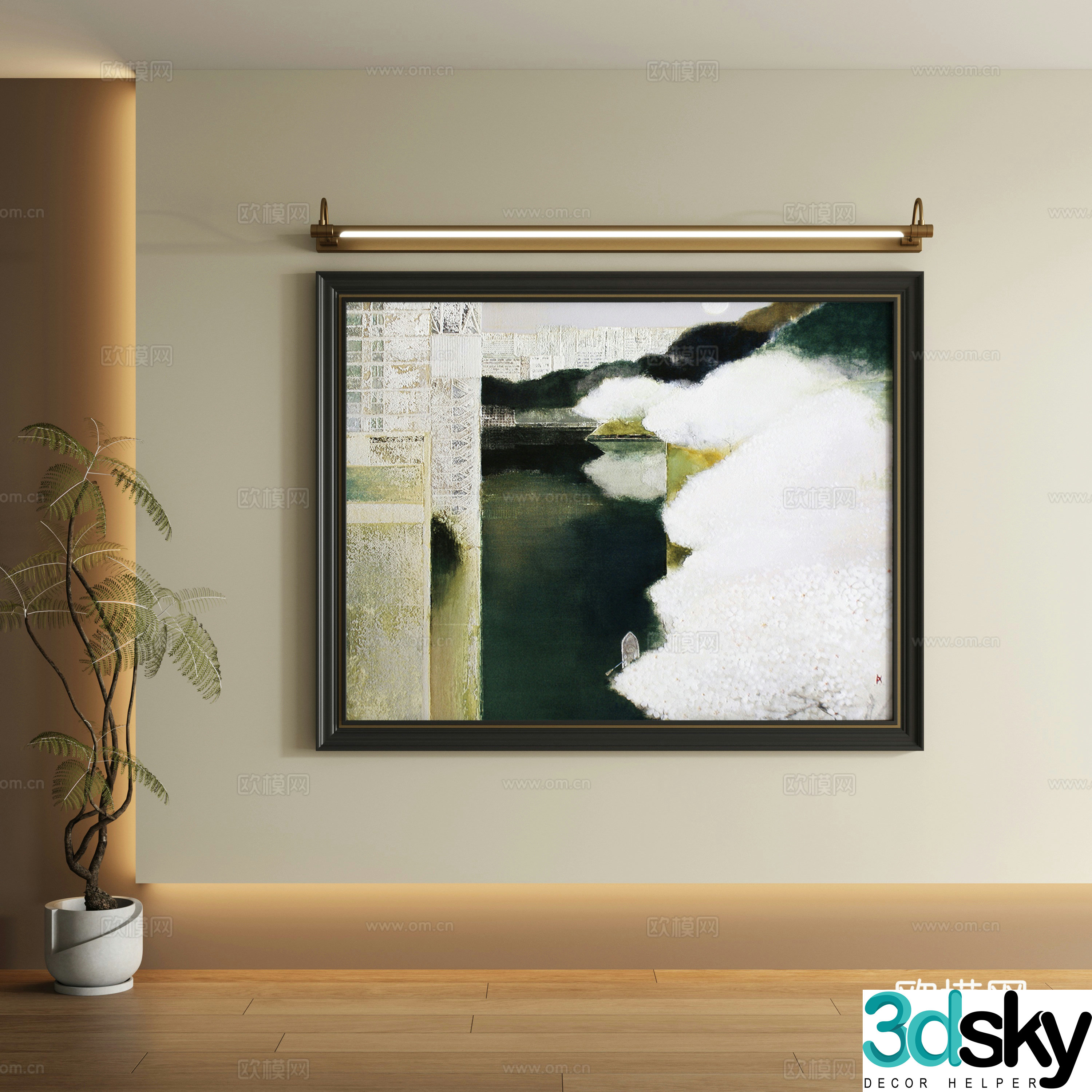 Modern decorative painting 3d model