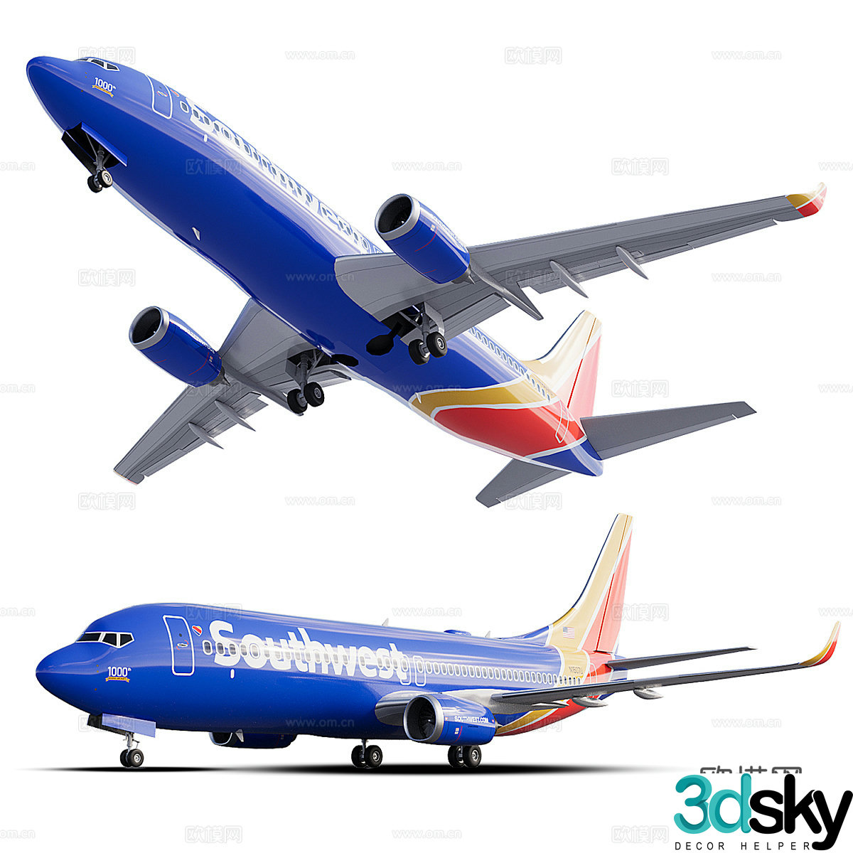 Boeing 737 aircraft 3D model