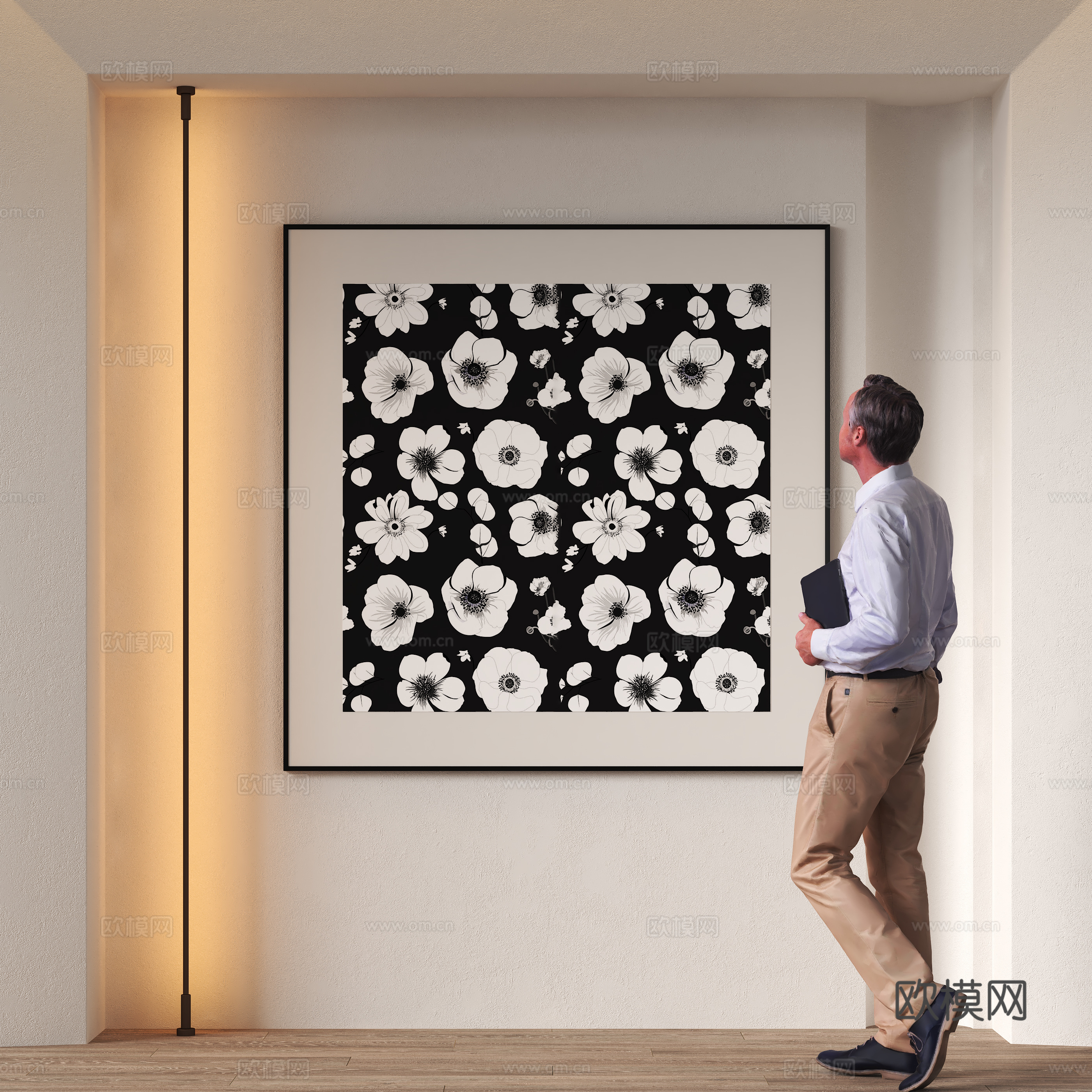 Modern decorative hanging painting 3d model