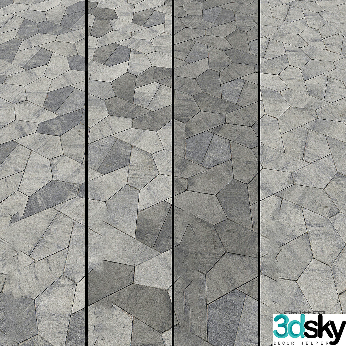 Outdoor floor tiles 3d model