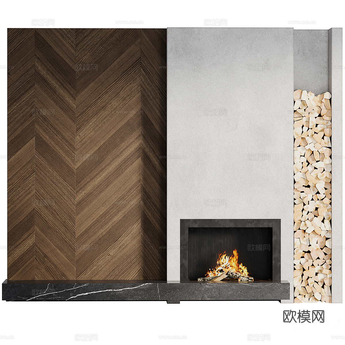 Fireplace 3d model