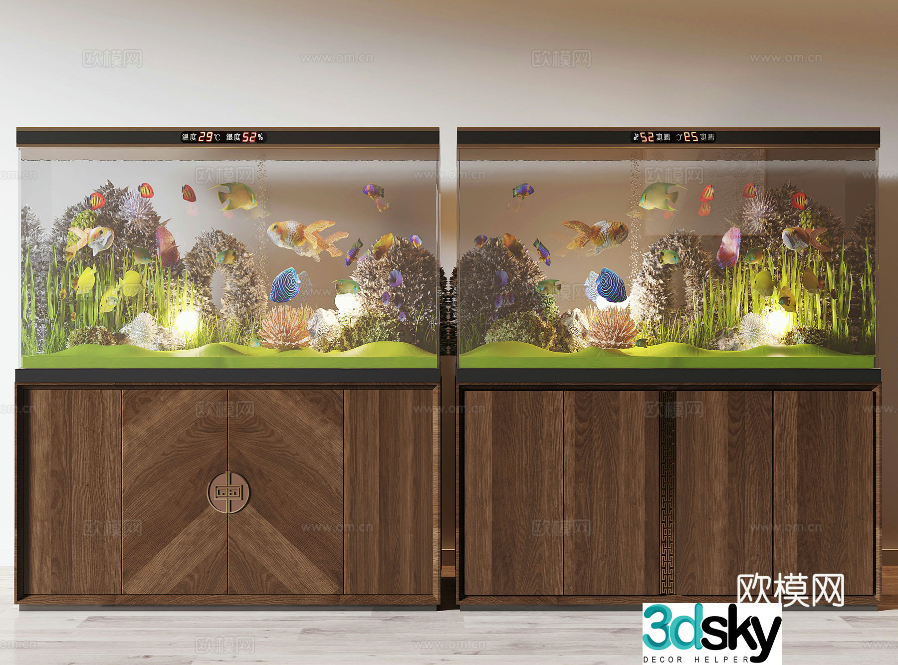 New Chinese fish tank 3D model
