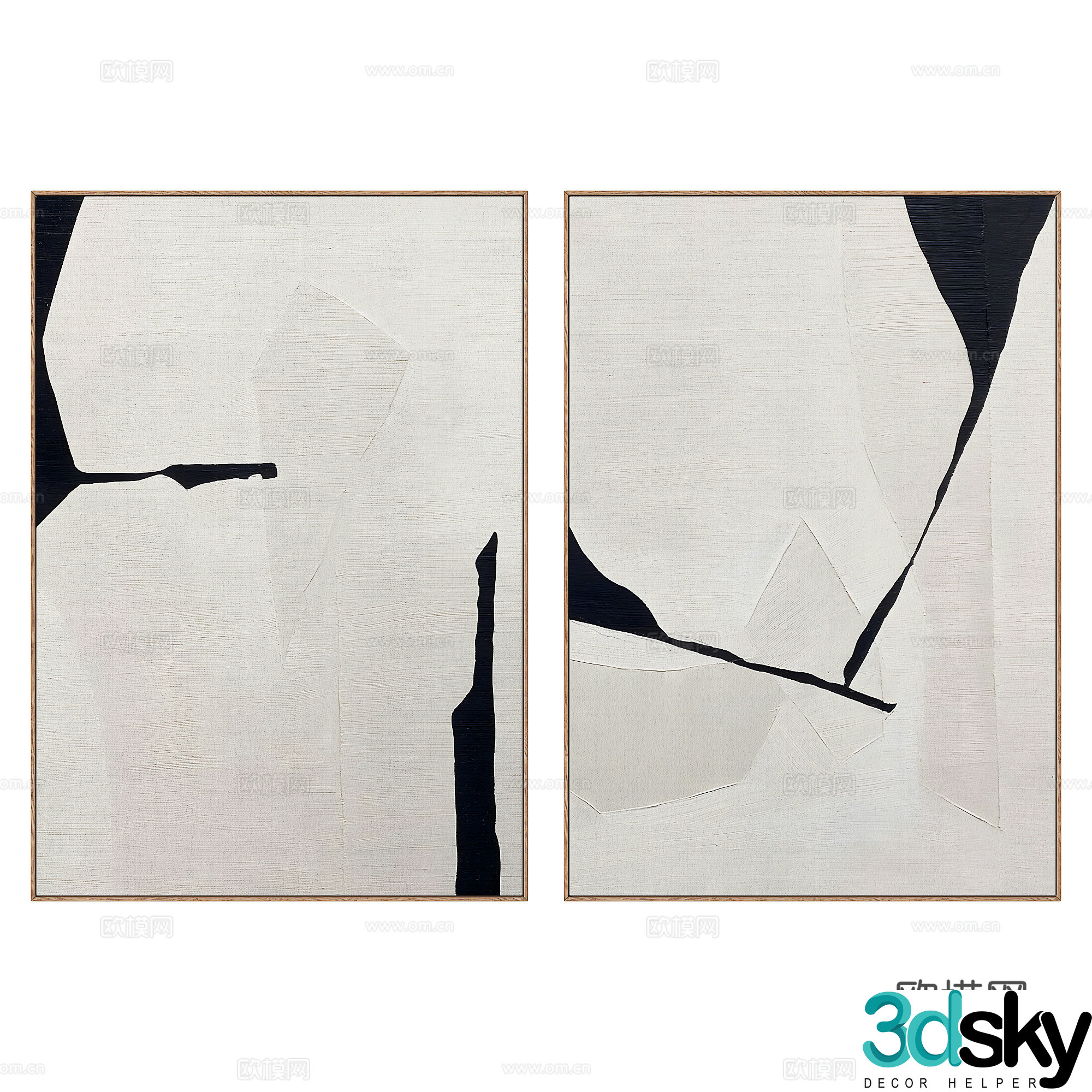 Modern hanging painting 3d model