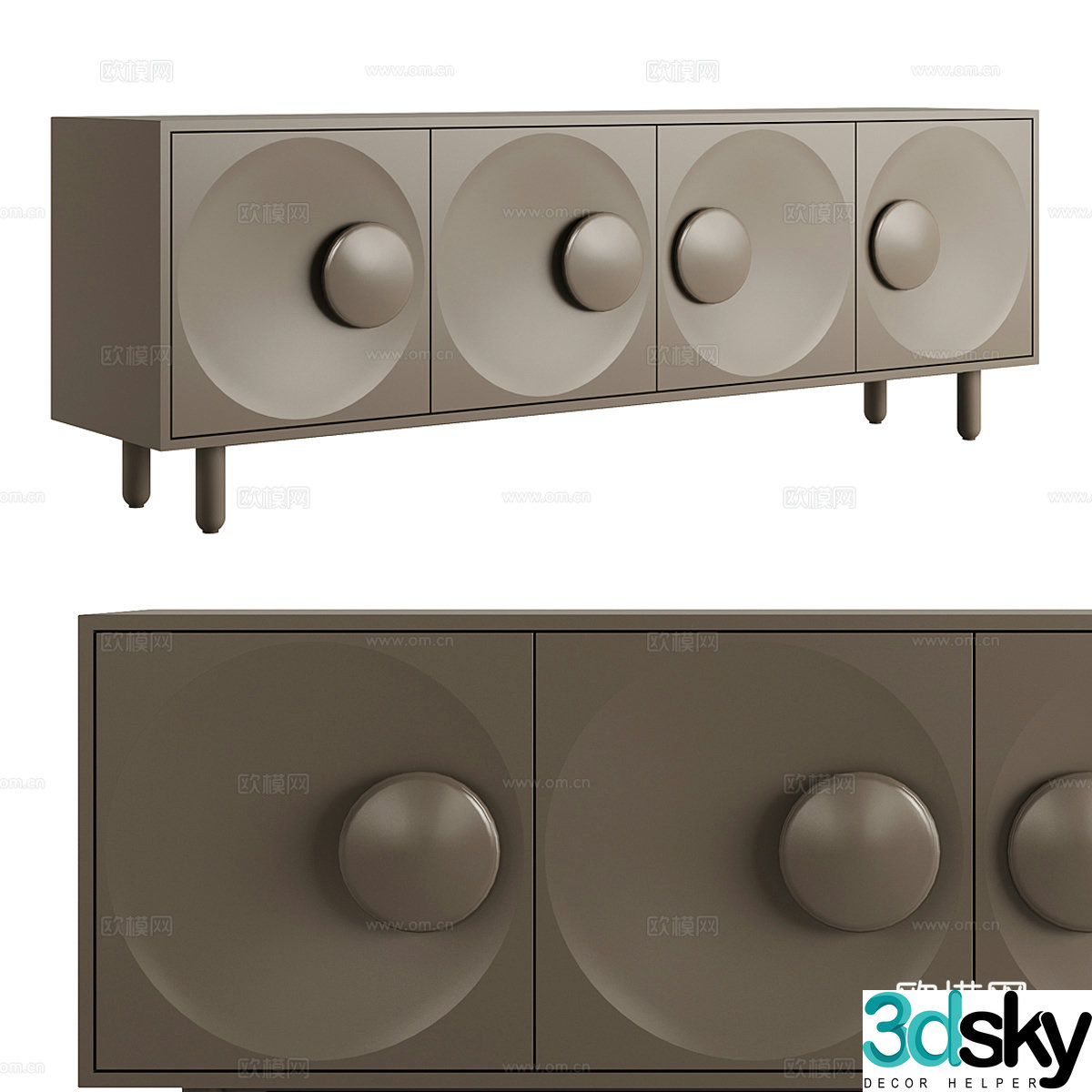 New Chinese style Wasabi TV cabinet 3D model