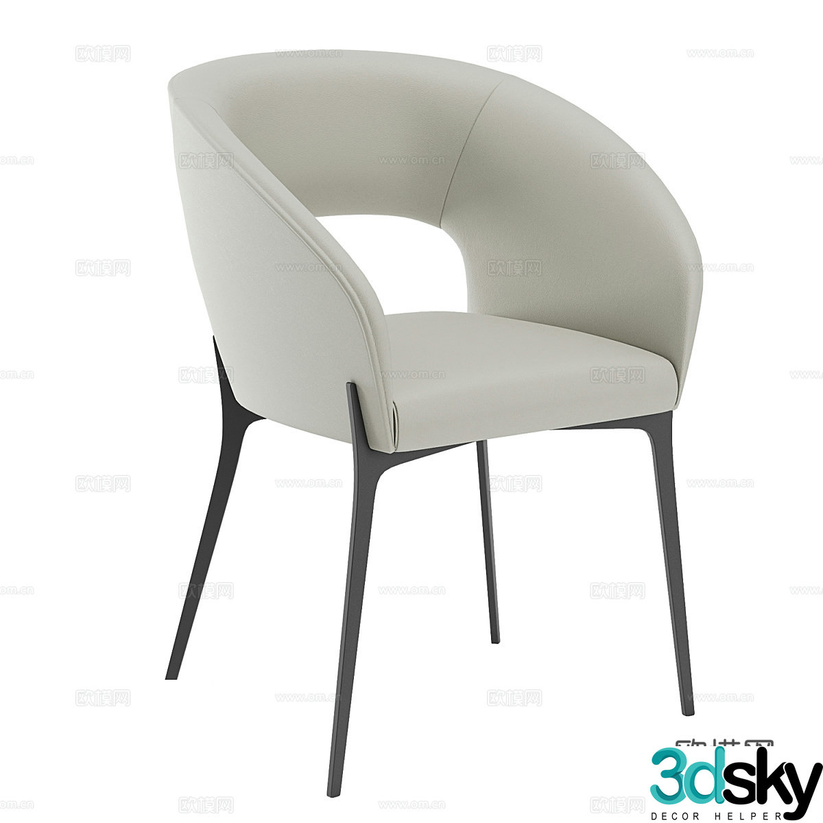 Modern simple single sofa single sofa simple sofa living room sofa 3d model