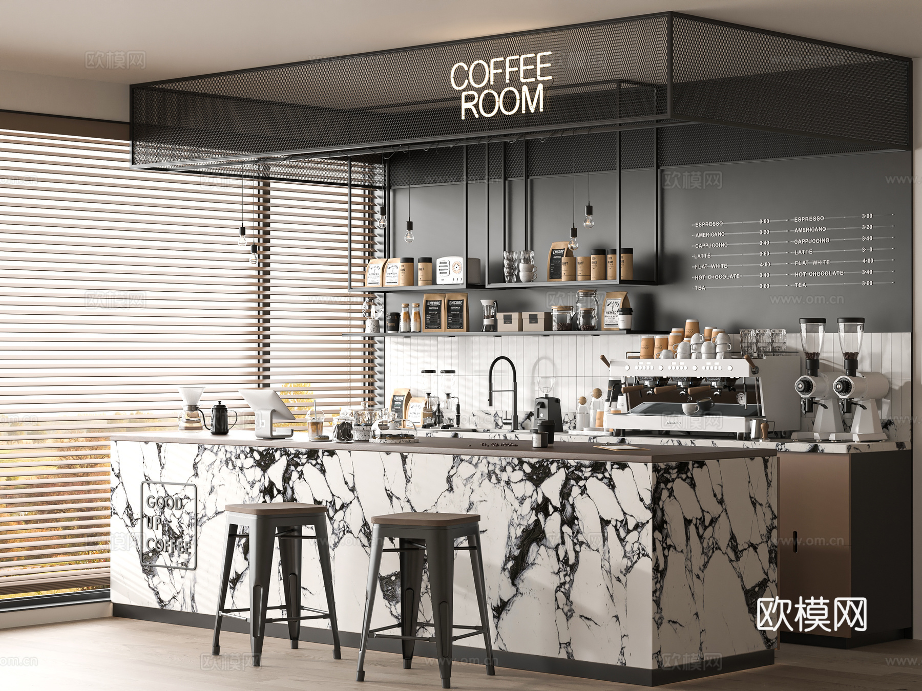 Modern cafe 3d model