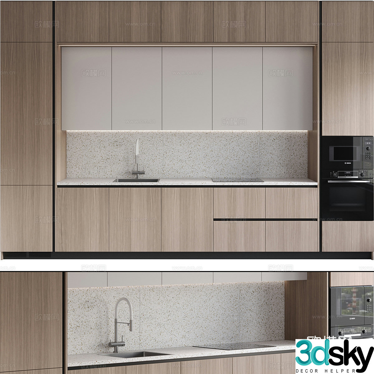 Modern Italian cabinet 3d model