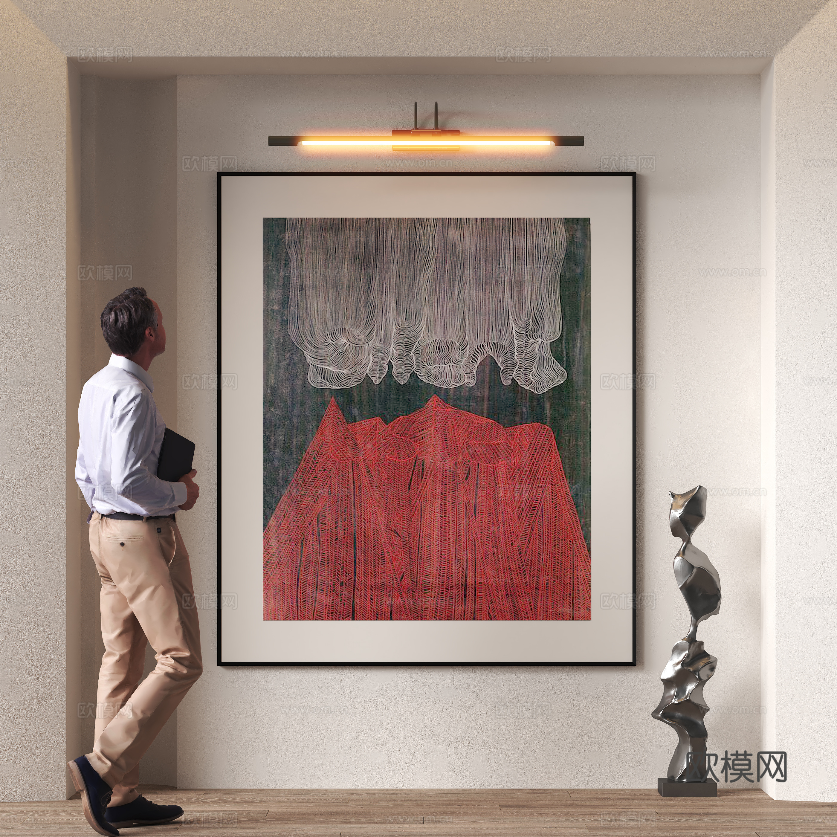 Modern decorative hanging painting 3d model