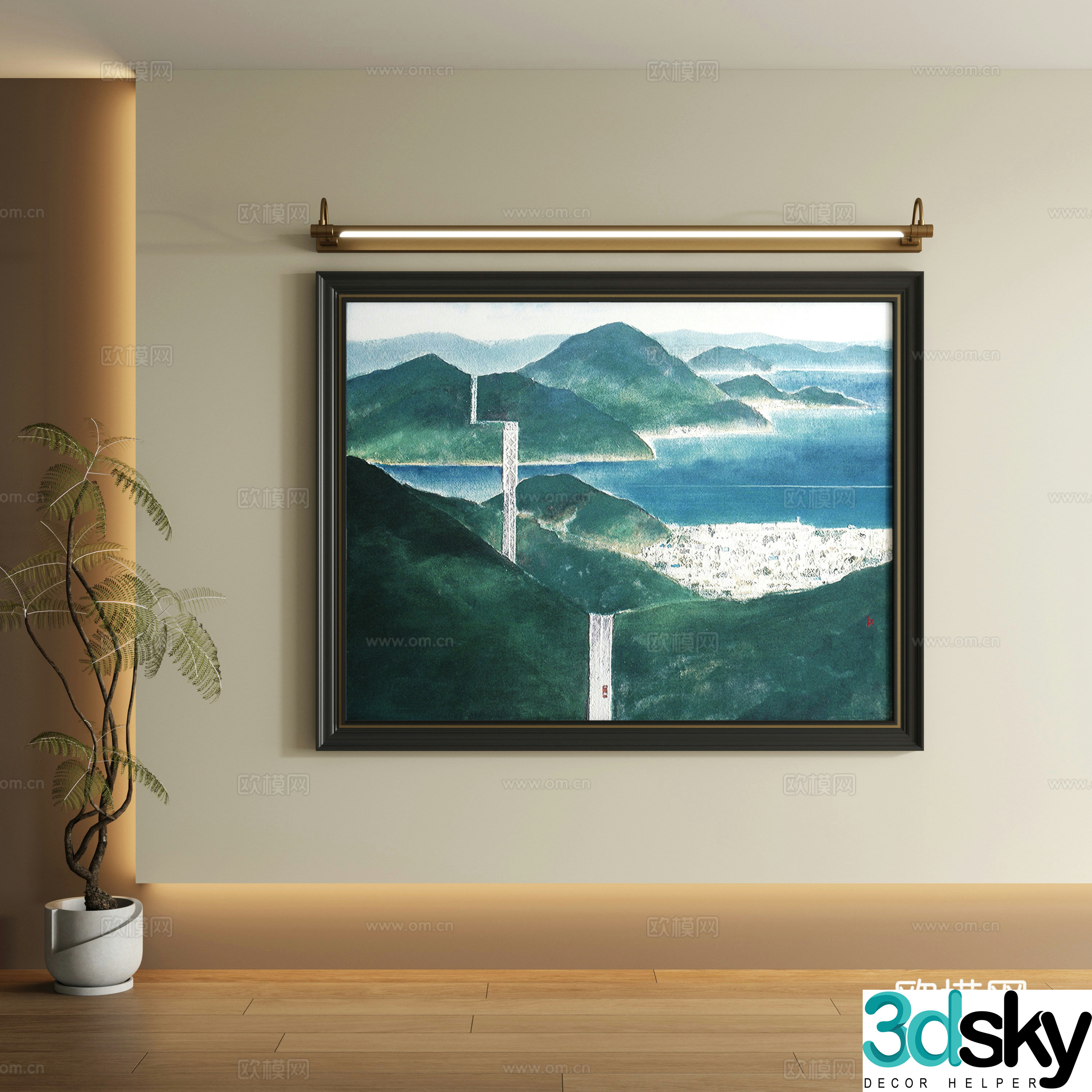 Modern decorative painting 3d model